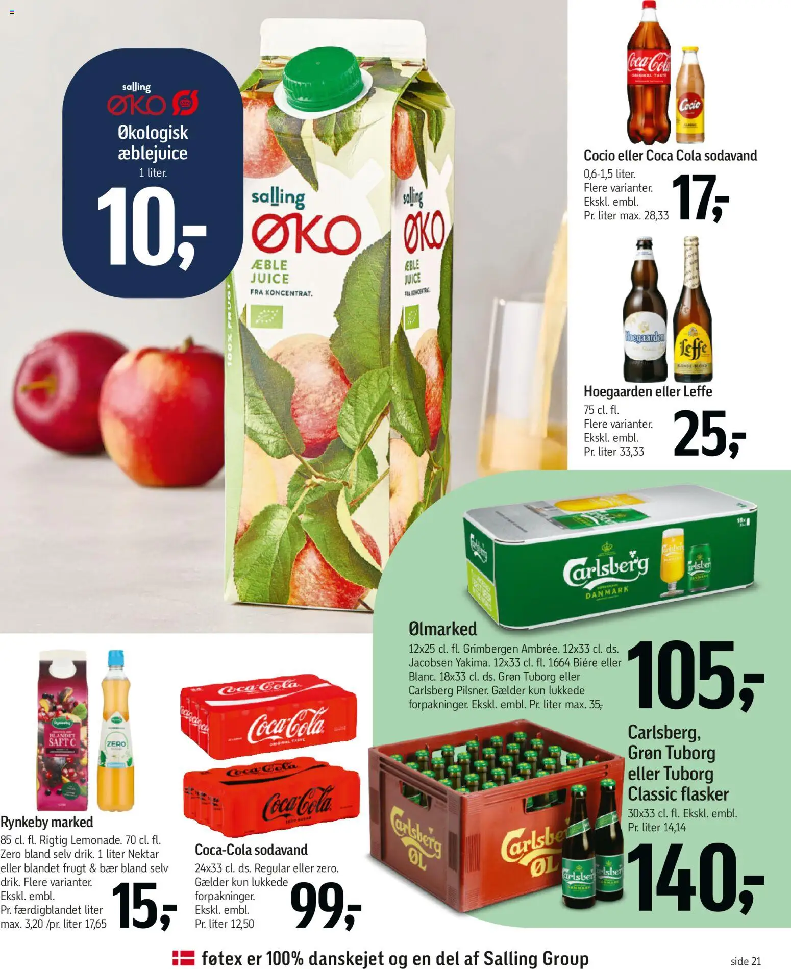 Føtex tilbudsavis – gyldig fra 14/08/2026 | Side: 35 | Produkter: Juice, Sodavand, Is, Cola