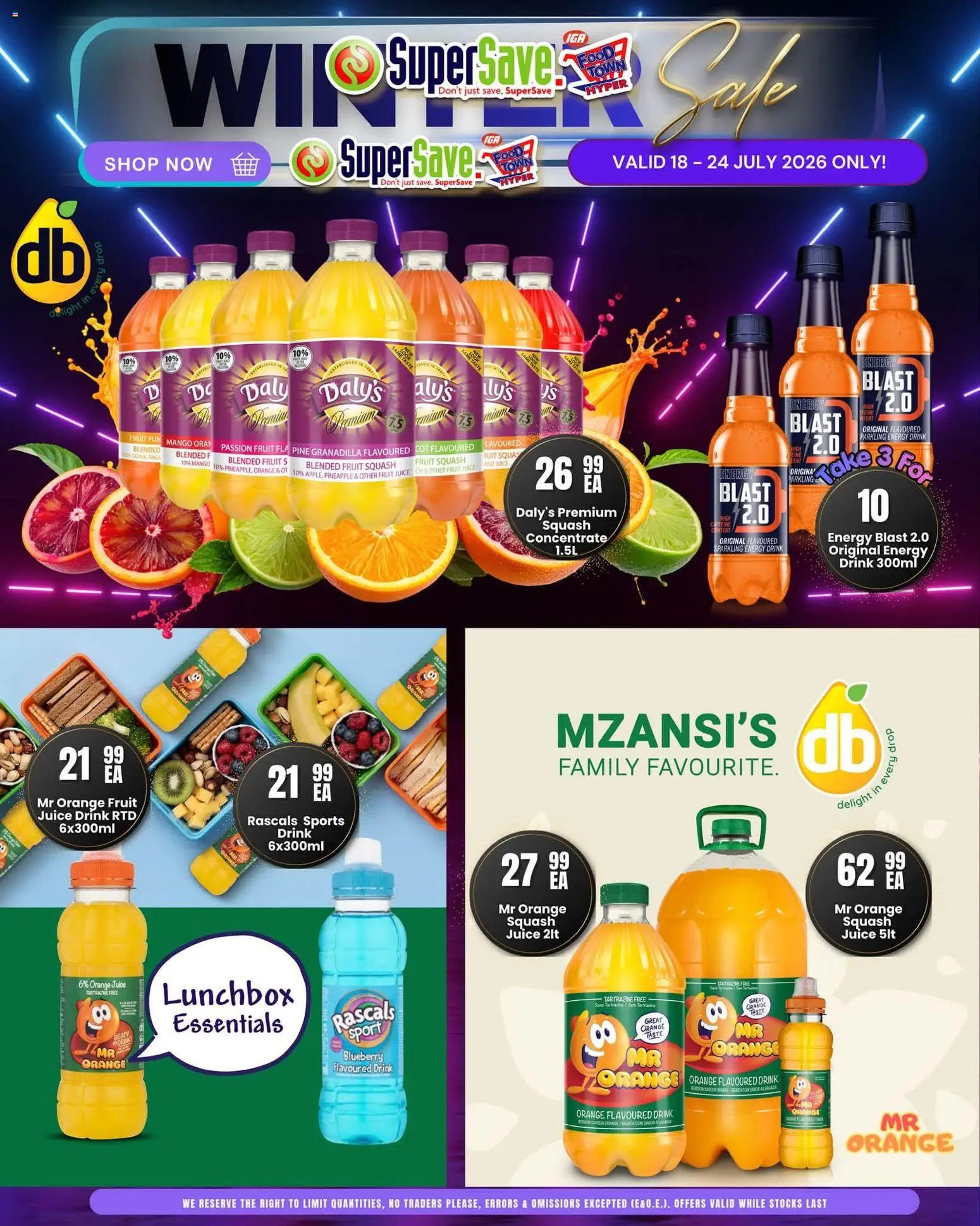 New Super Save catalogue – valid from 18/07/2026 | Page: 18 | Products: Juice, Energy drink, Fruit, Mango