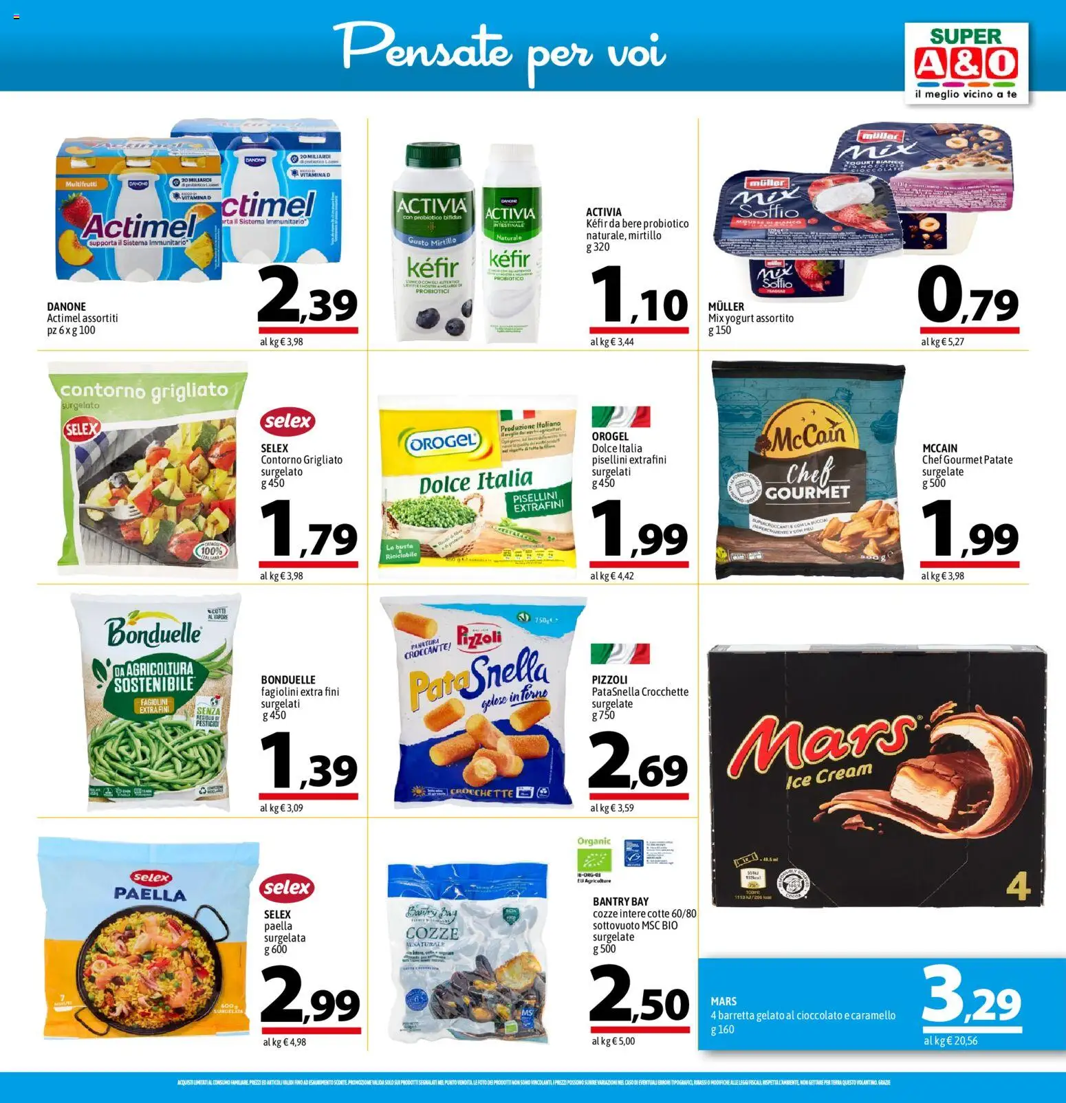 Volantino A&O del 06/08/2026 | Pagina: 7 | Prodotti: Kefir, Cioccolato, Gelato, Patate