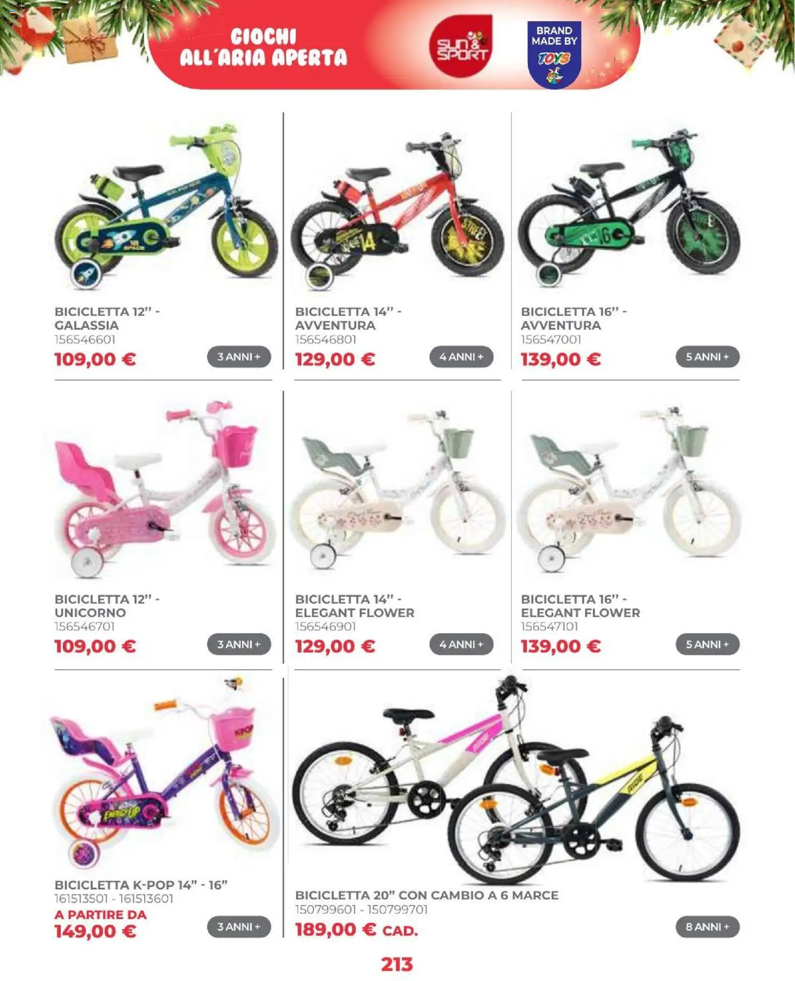 Volantino Toys Center del 16/10/2026 | Pagina: 215 | Prodotti: Bicicletta