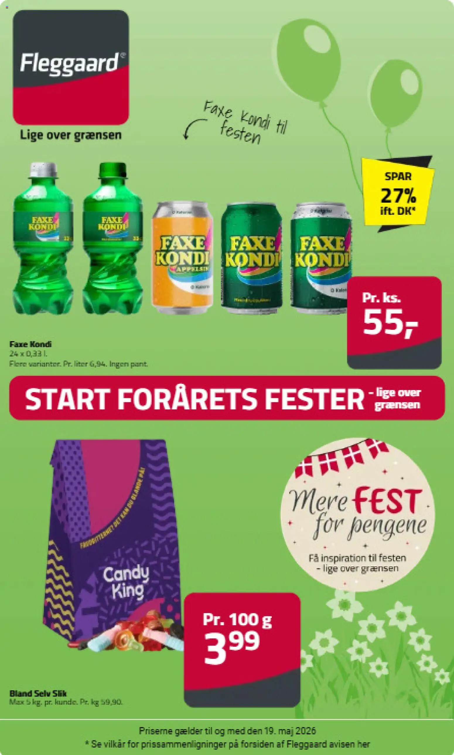 Fleggaard tilbudsavis – gyldig fra 29.04.2026 | Side: 1 | Produkter: Slik, Faxe Kondi