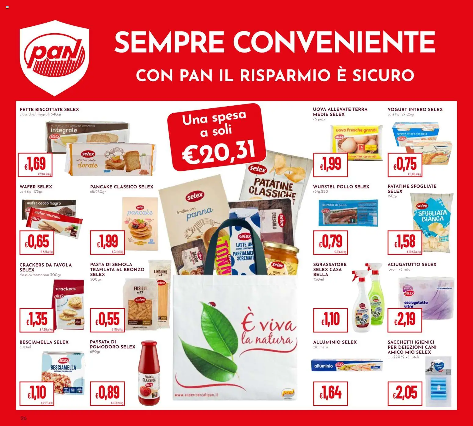 Volantino Pan del 21.05.2026 | Pagina: 26 | Prodotti: Uova, Patatine, Pasta, Fette biscottate