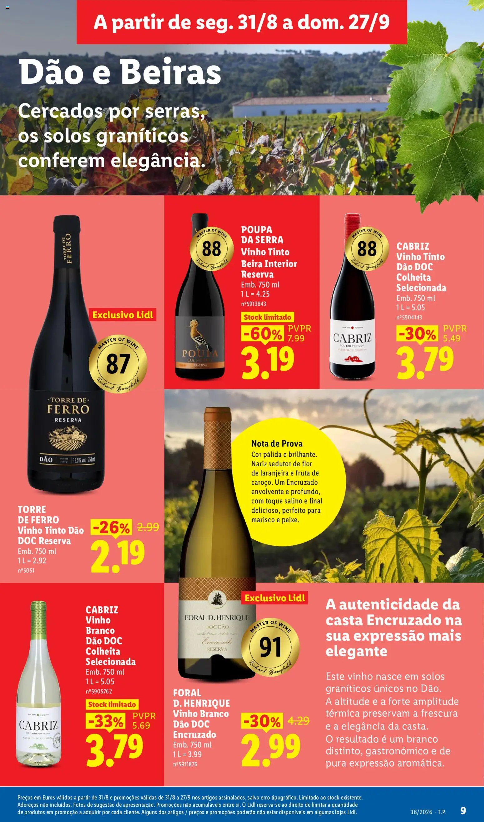 Lidl Folheto Especial │ válido de 31/08/2026 | Página: 9 | Produtos: Vinho branco, Ferro, Vinho, Vinho tinto