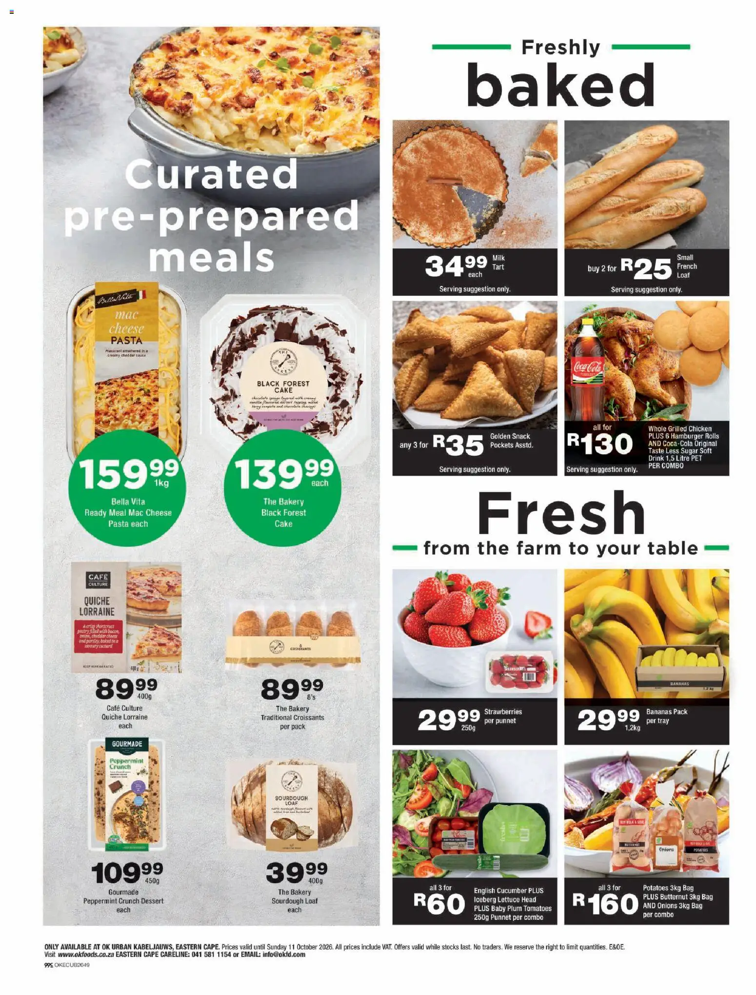 New OK Foods catalogue – valid from 23/09/2026 | Page: 2 | Products: Tray, Bananas, Sugar, Lettuce