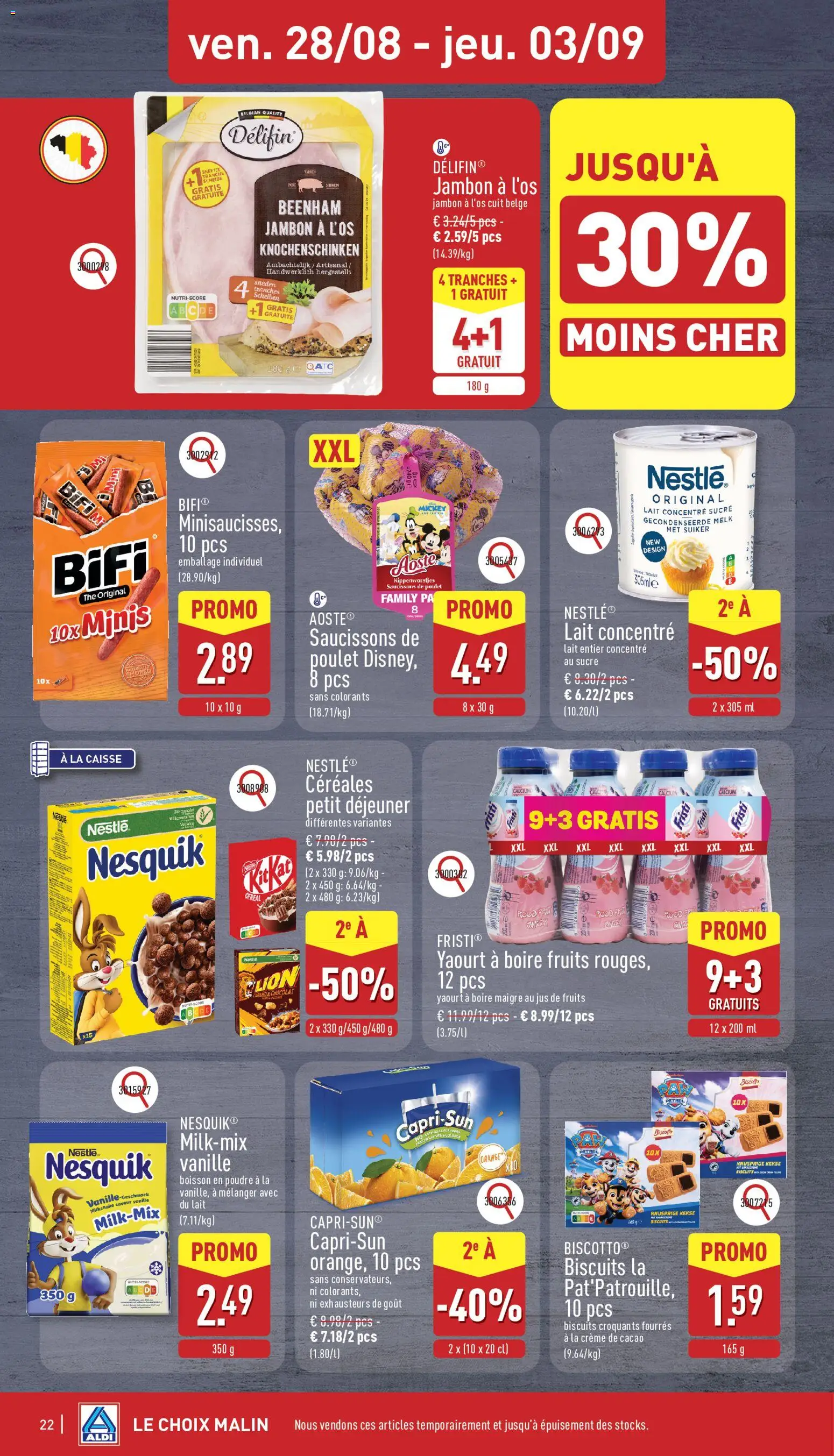{H1} | Pagina: 22 | Producten: Ham, Vanille, La, Capri-Sun