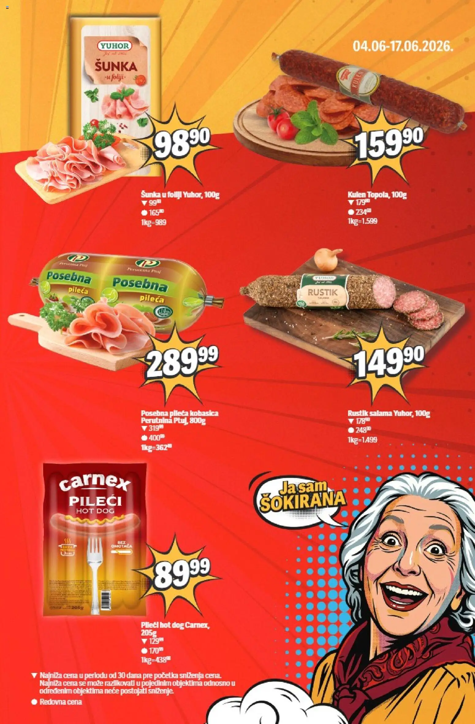Maxi katalog - važi od 11.06.2026 | Strana: 3 | Proizvode: Hot dog, Salama, Šunka, Kobasica