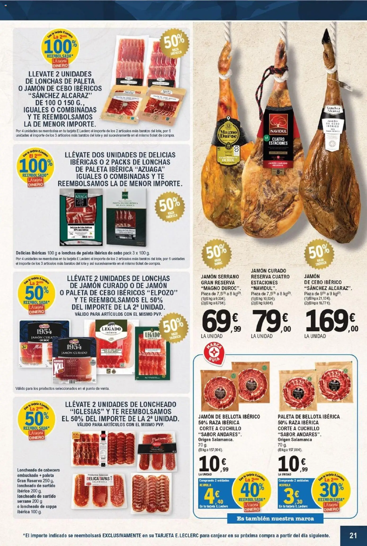 E.Leclerc folleto Salamanca │ válido desde el 23/09/2026 | Página: 21 | Productos: Jamón serrano, Jamón curado, Jamón, Té