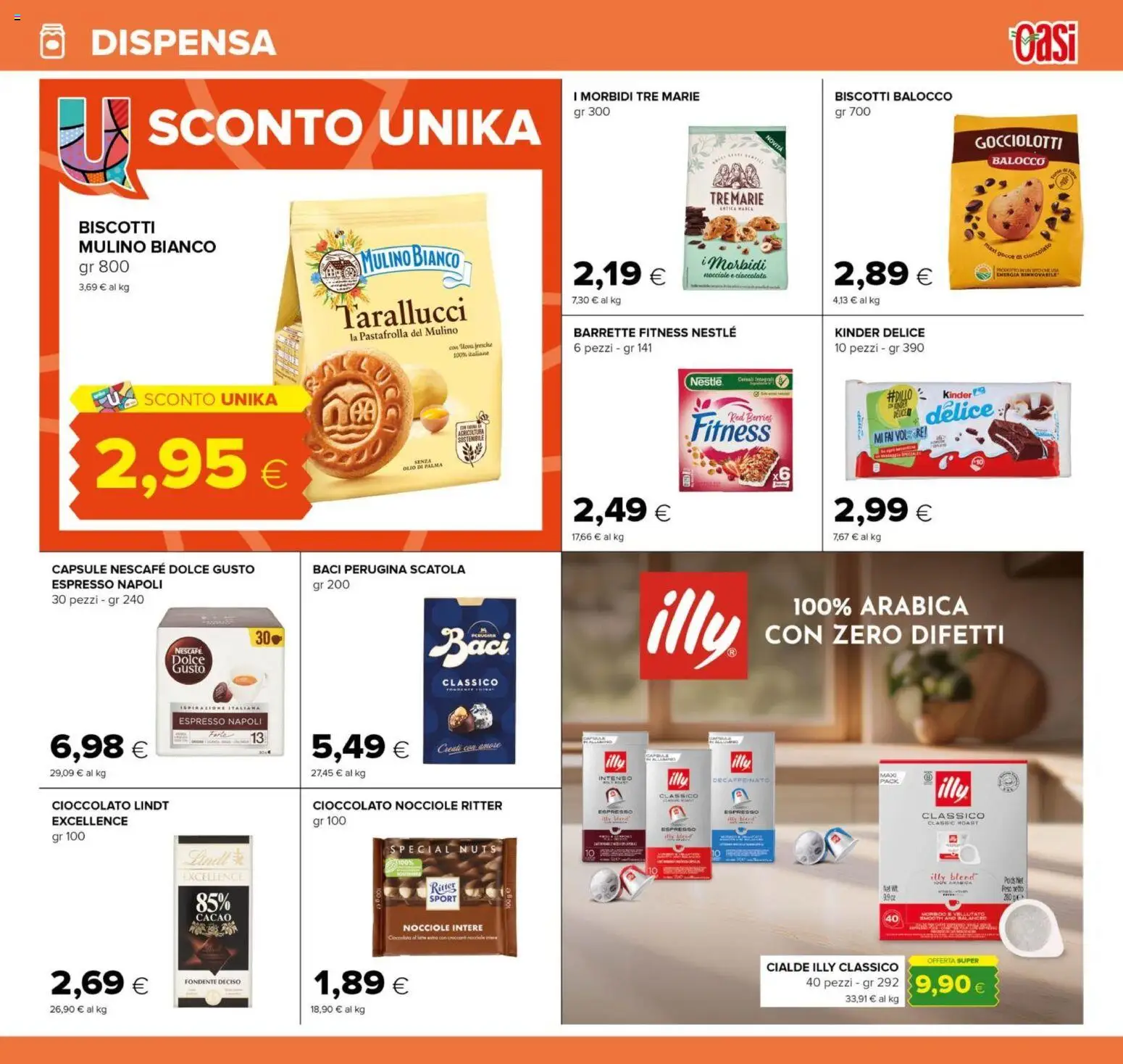 Volantino Oasi del 25/09/2026 | Pagina: 15 | Prodotti: Biscotti, Illy, Nescafé, Scatola