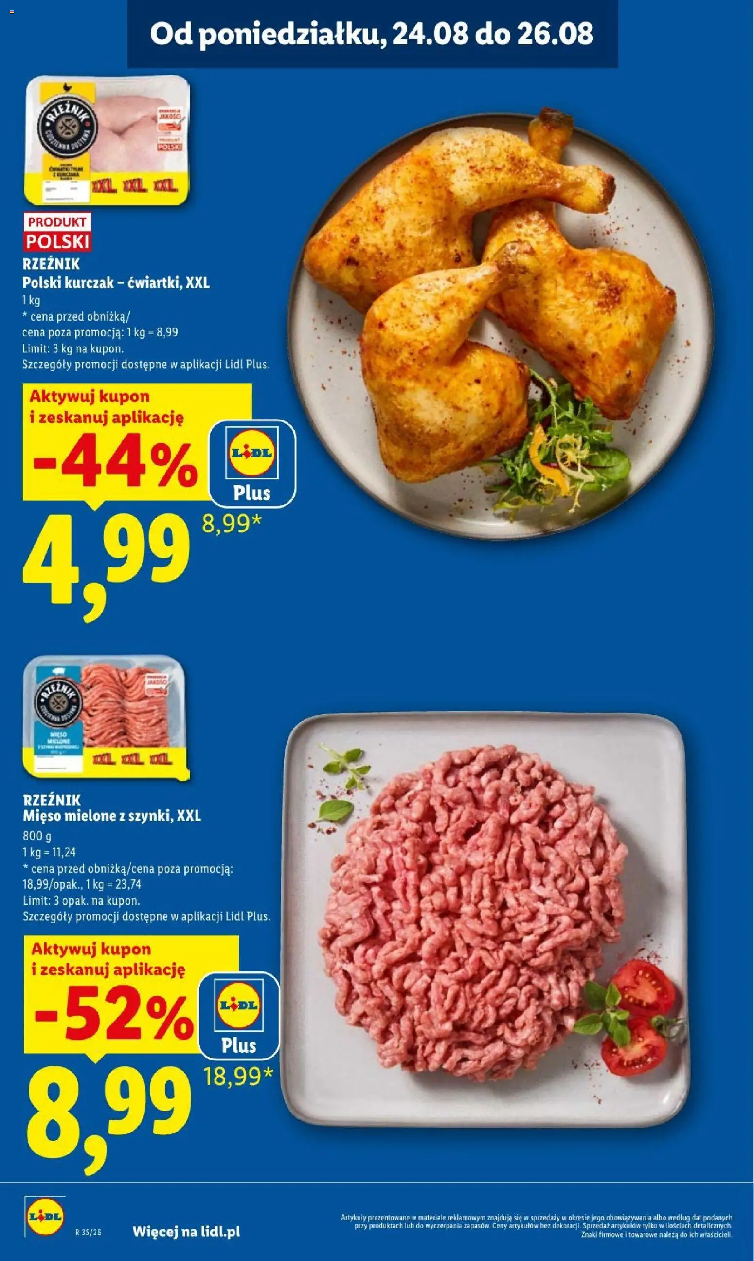Lidl gazetka od 24.08.2026 | Strona: 10 | Produkty: Kurczak, Mięso, Mięso mielone