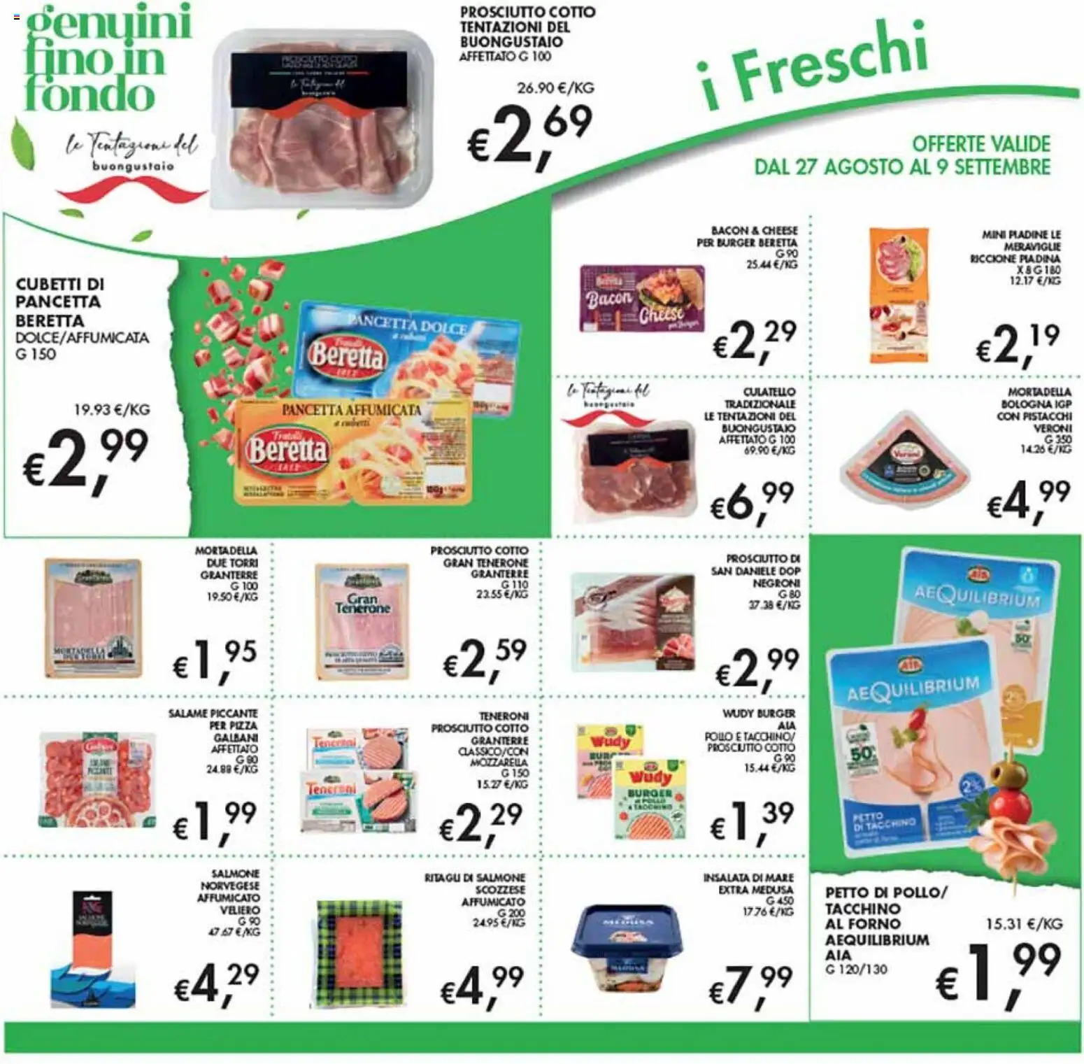 Volantino Coal del 27/08/2026 | Pagina: 12 | Prodotti: Pollo, Pancetta, Insalata, Mortadella