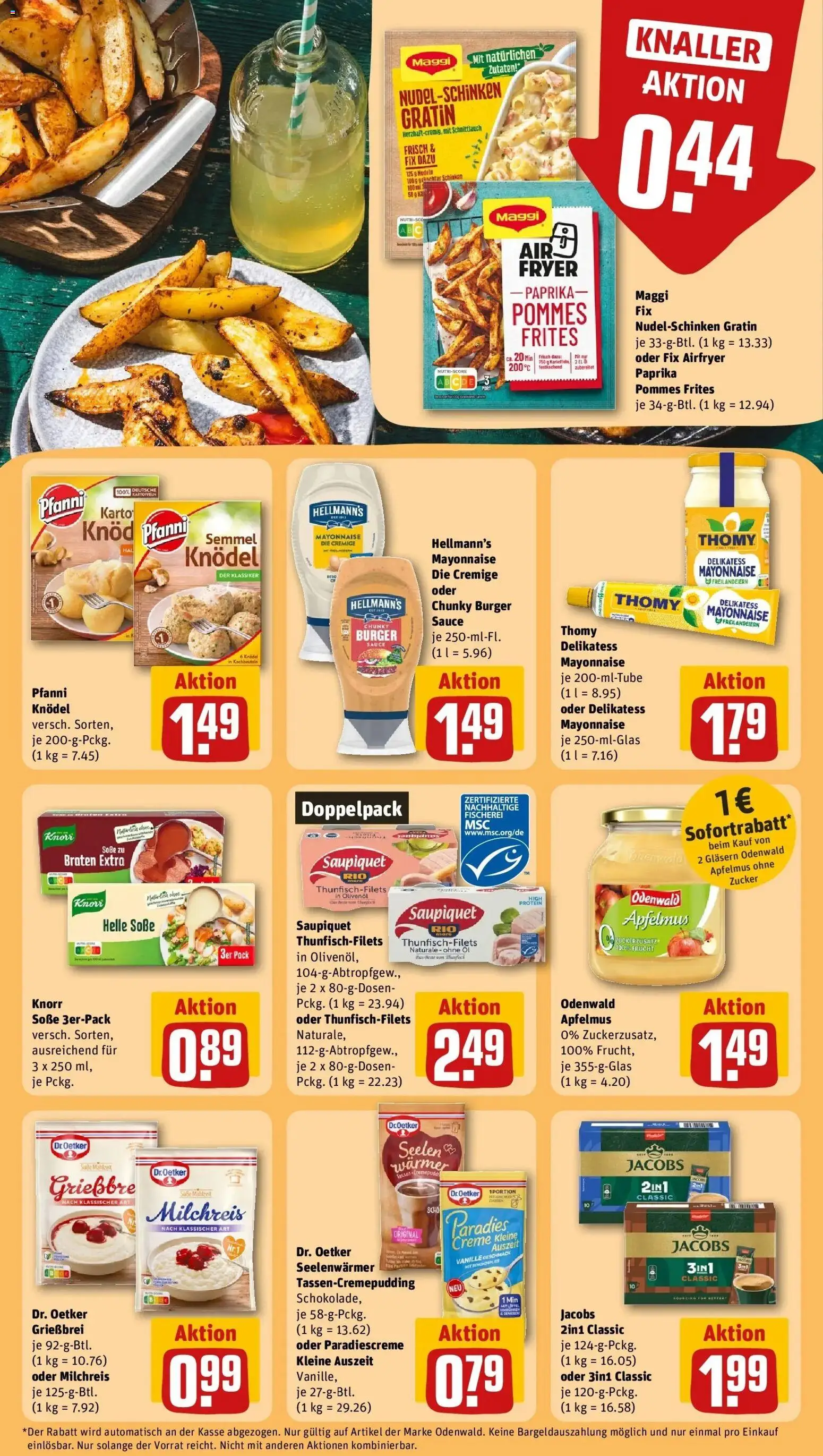 REWE Prospekt ab 21.09.2026 zum Blättern » Angebote | Seite: 24 | Produkte: Öl, Thunfisch, Pommes, Soße