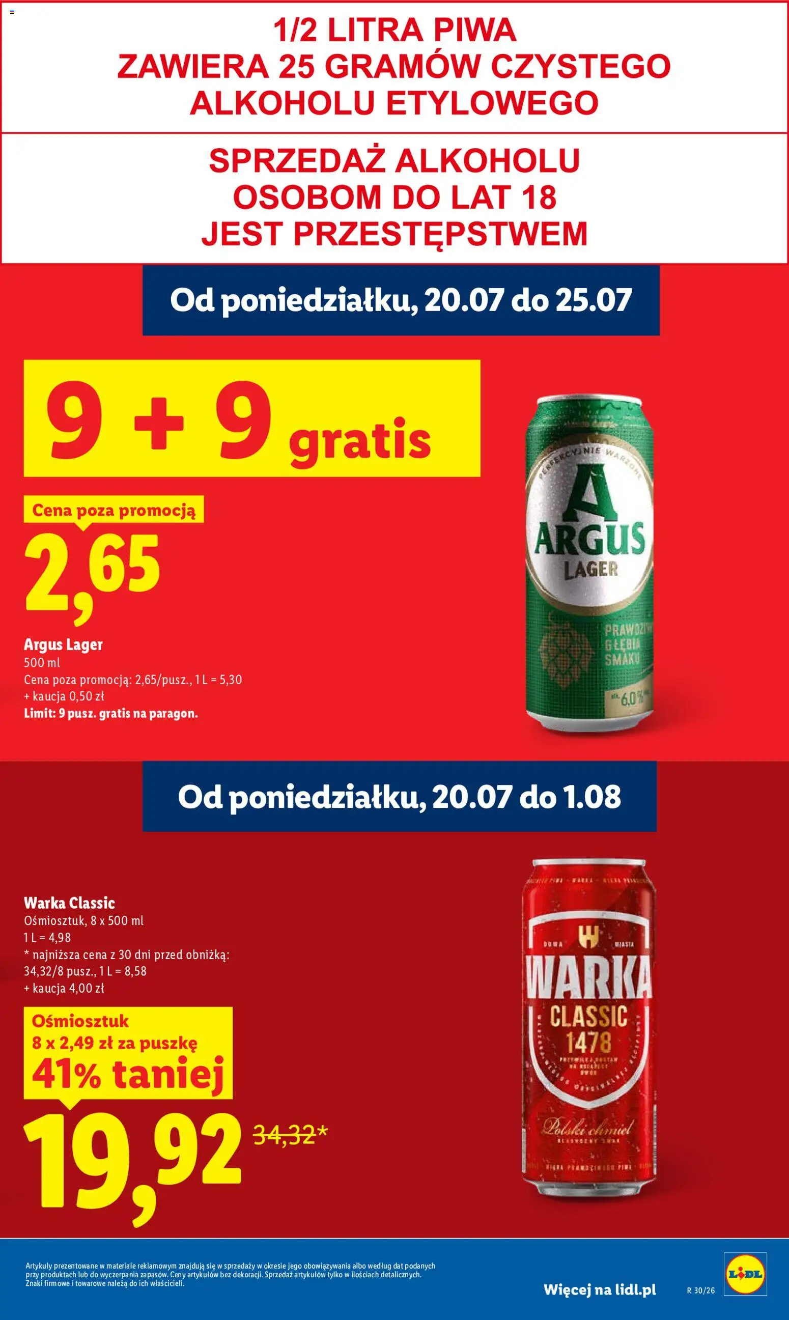 Lidl gazetka od 20.07.2026 | Strona: 23 | Produkty: Warka
