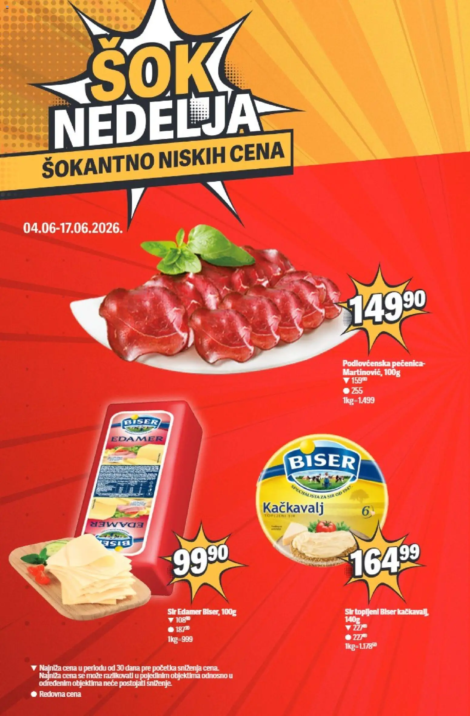 Maxi katalog - važi od 11.06.2026 | Strana: 2 | Proizvode: Edamer, Sir, Kačkavalj, Pečenica