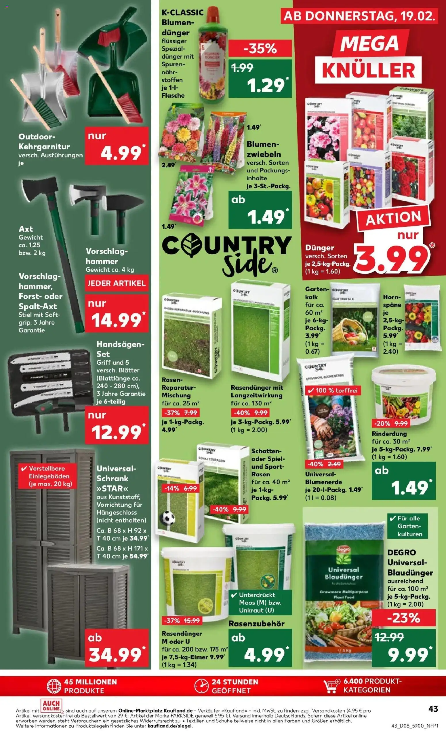Kaufland prospekt Dresden	 – gültig ab 22.02.2026 | Seite: 43 | Produkte: Spiel, Blumen, Zwiebeln, Axe