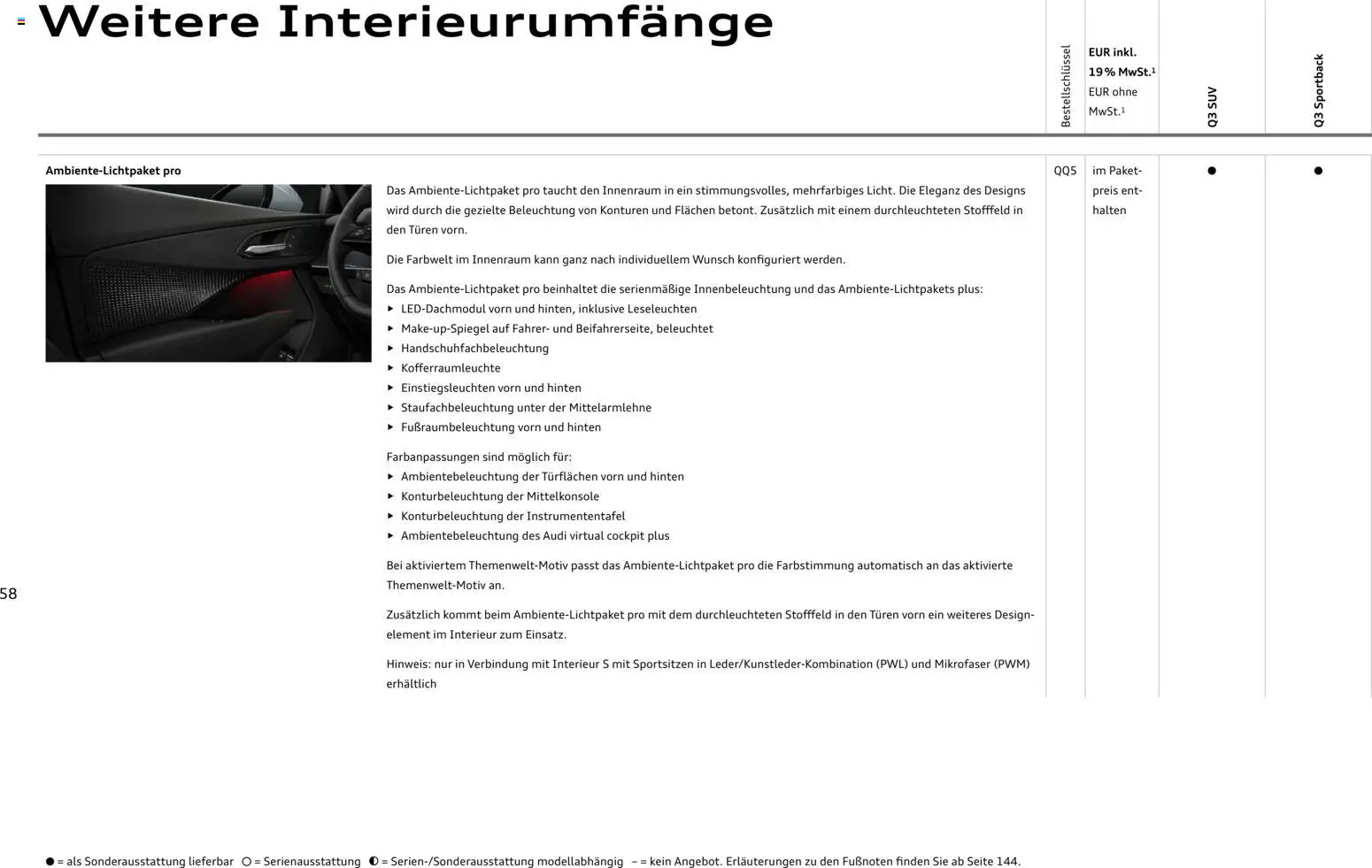 Audi Q3 – gültig ab 02.10.2026 | Seite: 58