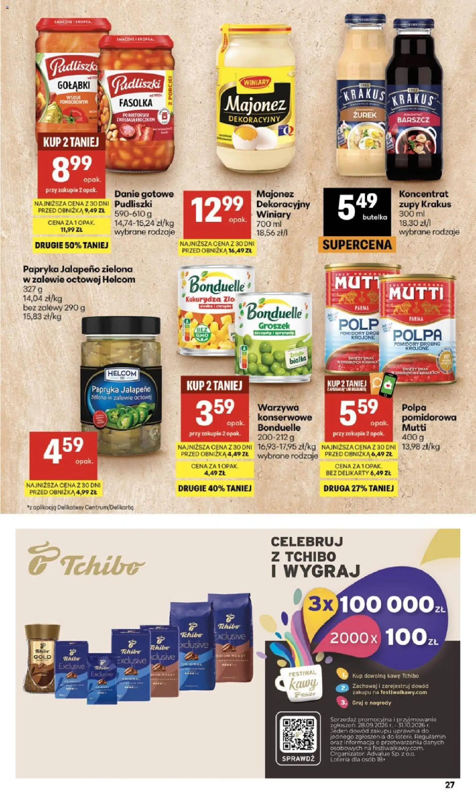 Delikatesy Centrum Black Weeks od 29.10.2026 | Strona: 27 | Produkty: Gołąbki, Papryka jalapeno, Drób, Pomidory