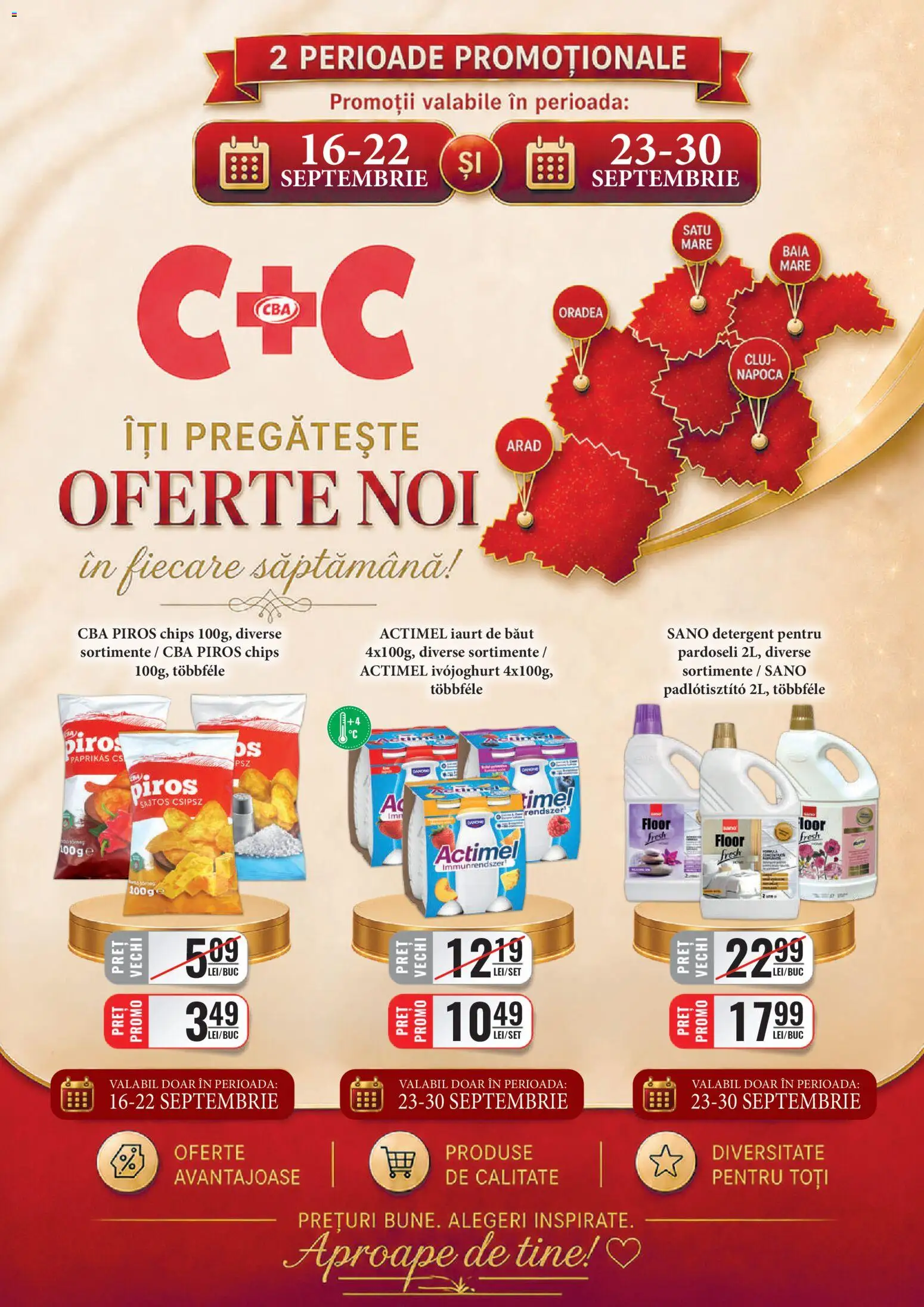 Noul catalog CBA – valabil de la 16.09.2026 | Pagină: 1 | Produse: Iaurt de baut, Iaurt, Actimel, Detergent