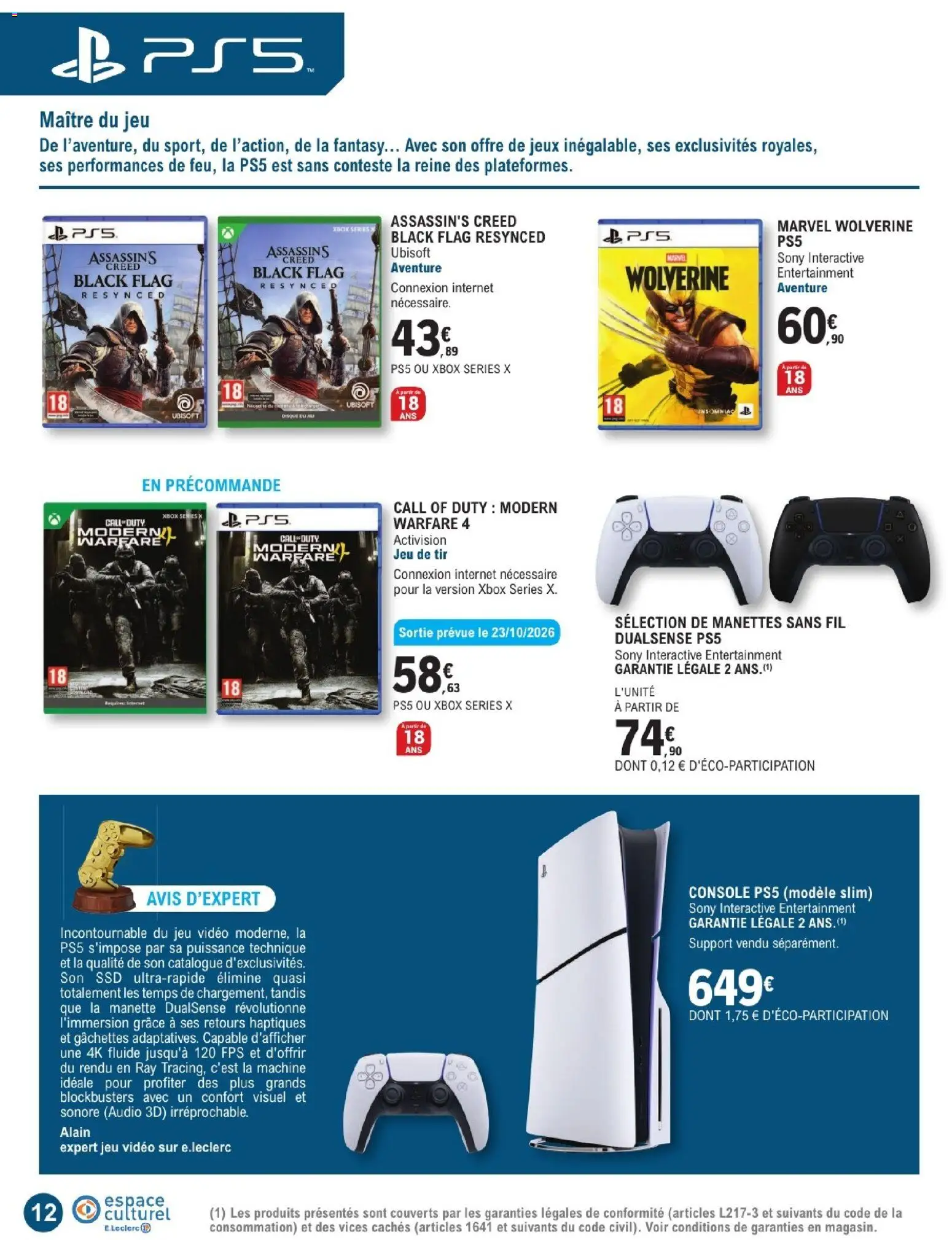 {H1} | Page: 12 | Produits: Vidéo, Audio, Jeu vidéo, Assassin's creed