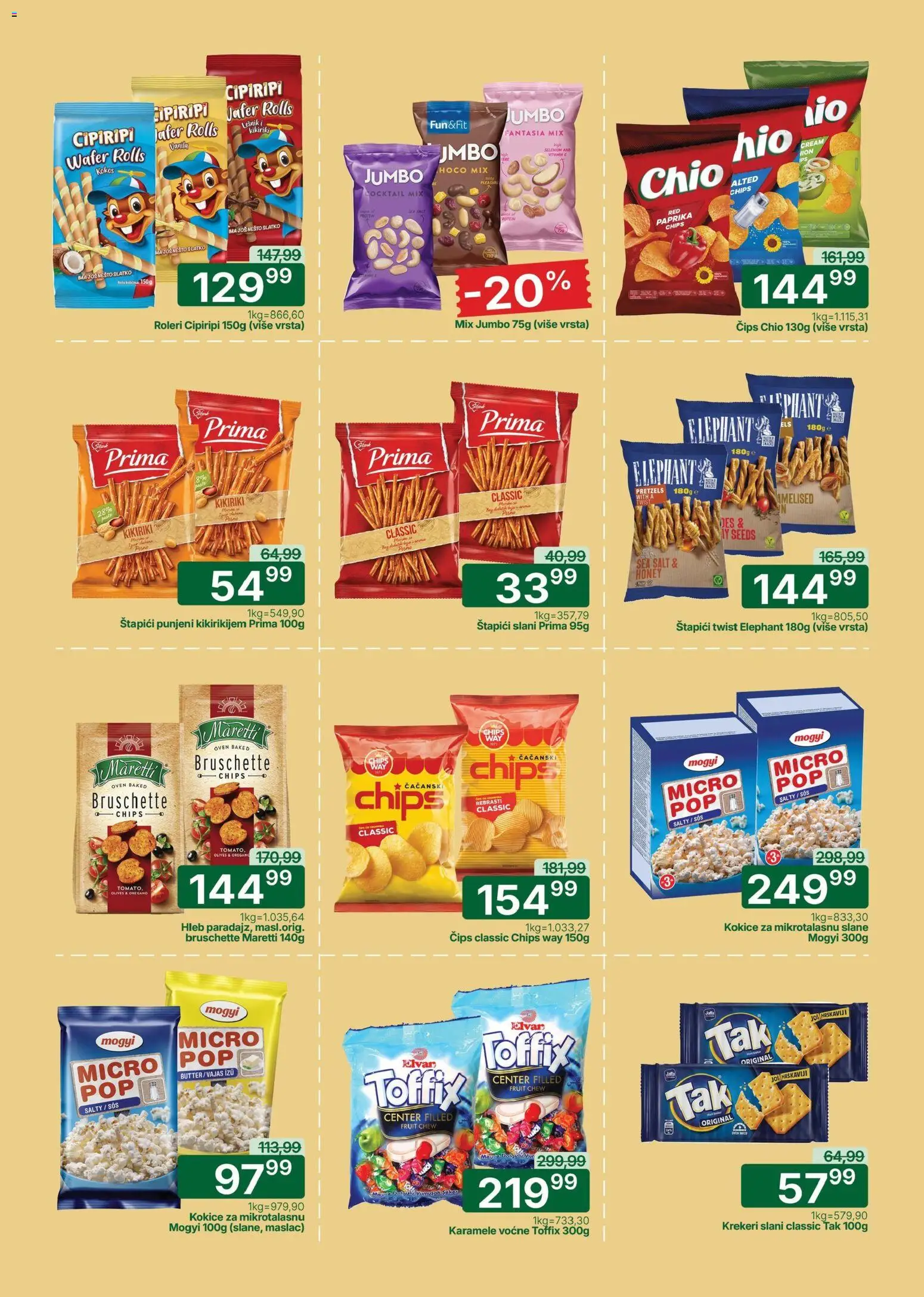 Univerexport katalog - važi od 11.05.2026 | Strana: 20 | Proizvode: Sto, Lešnik, Paprika, Kikiriki