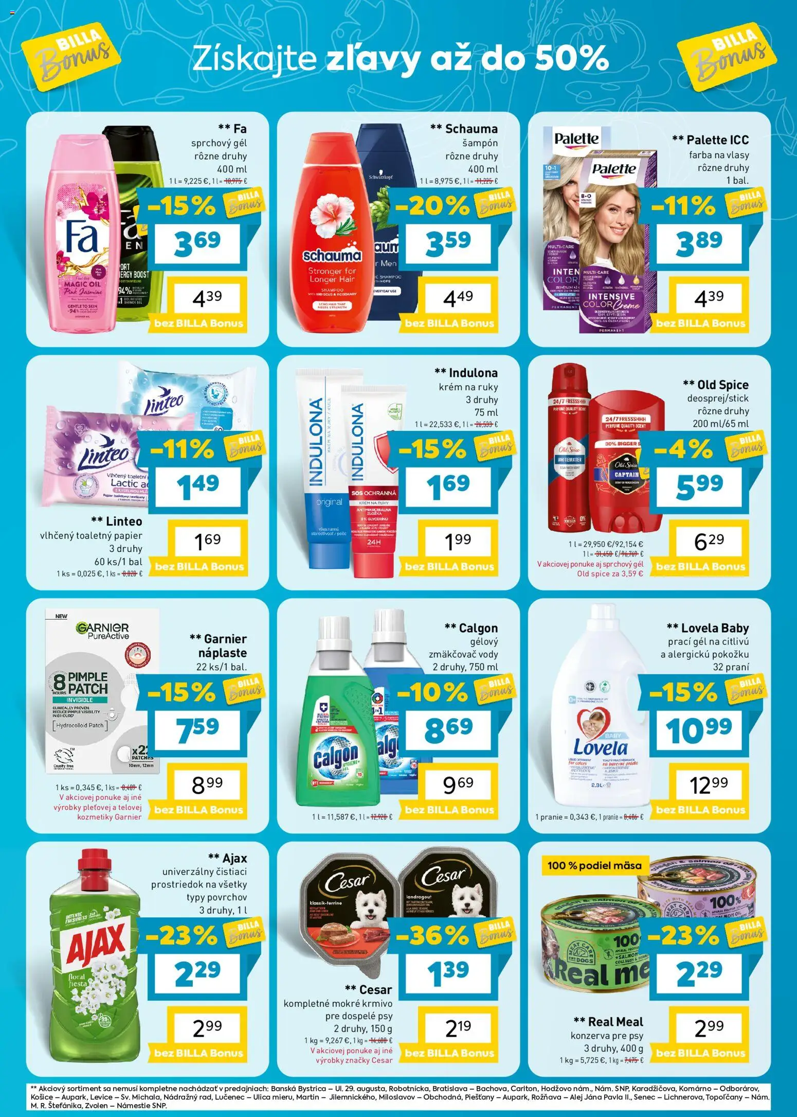 Nové Billa akcie – leták je platný od 16.09.2026 | Strana: 9 | Produkty: Old Spice, Šampón, Farba na vlasy, Sprchový gél