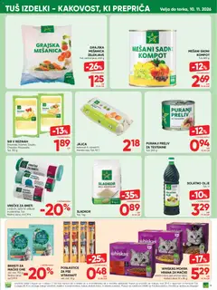 Tuš katalog akcije – veljaven od 28.10.2026 | Stran: 11 | Izdelki: Edamec, Sir, Jajca, Testenine