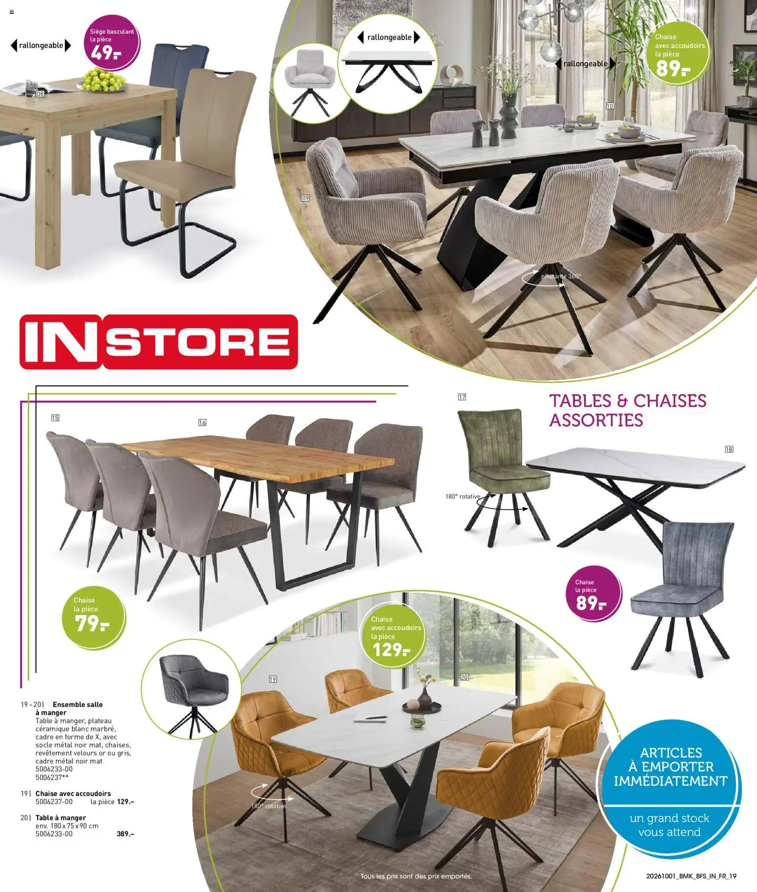 {H1} | Page: 19 | Produits: Store, Chaise, Table à manger, Cadre