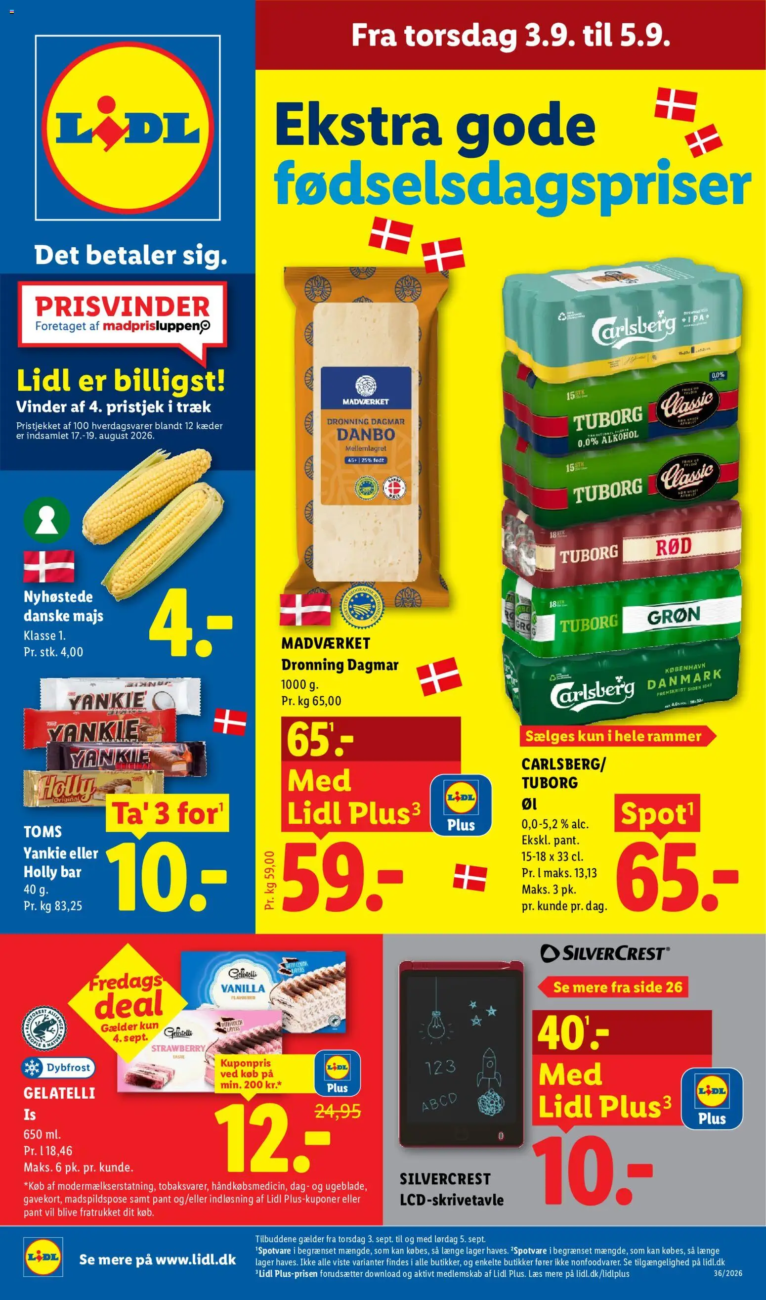 Lidl tilbudsavis – gyldig fra 30/08/2026 | Side: 40 | Produkter: Øl, Majs, Is, Tablet