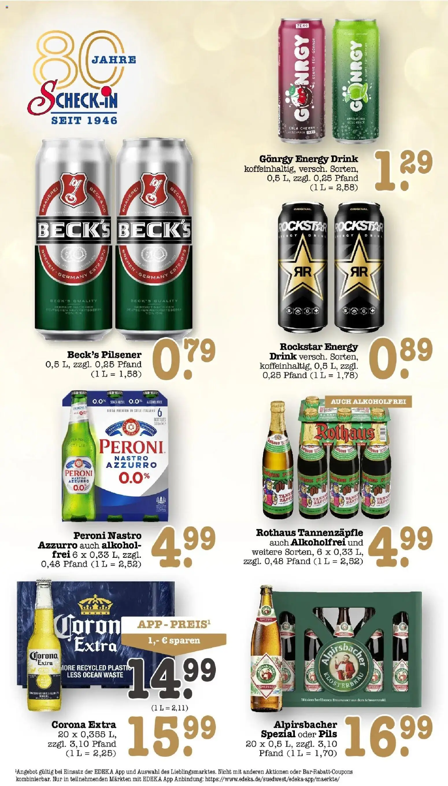 E center Prospekt Karlsruhe (ab 14.09.2026) zum Blättern | Seite: 54 | Produkte: Rockstar energy, Cola, Rockstar, Pils