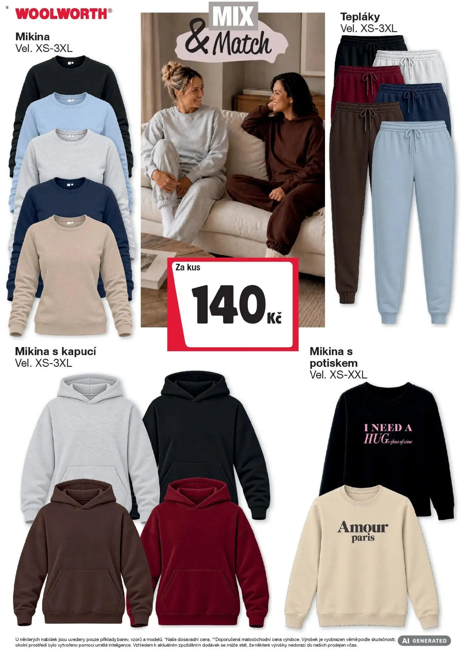 Woolworth leták - Trebic od 11.09.2026 - akční nabídka | Strana: 2 | Produkty: Mikina, Tepláky