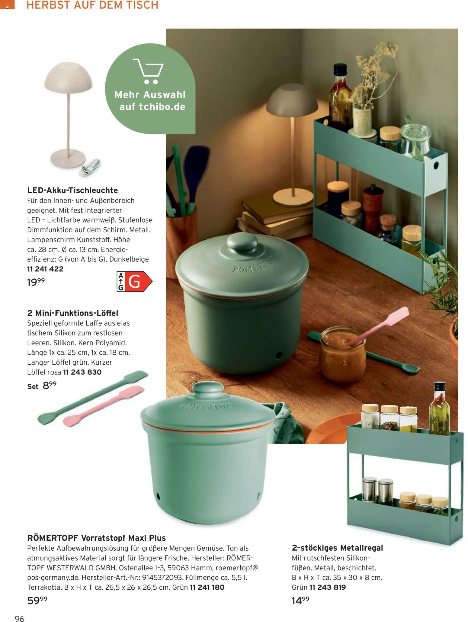 Angebote Tchibo – gültig ab 08.10.2026 | Seite: 96 | Produkte: Tisch, Lampenschirm