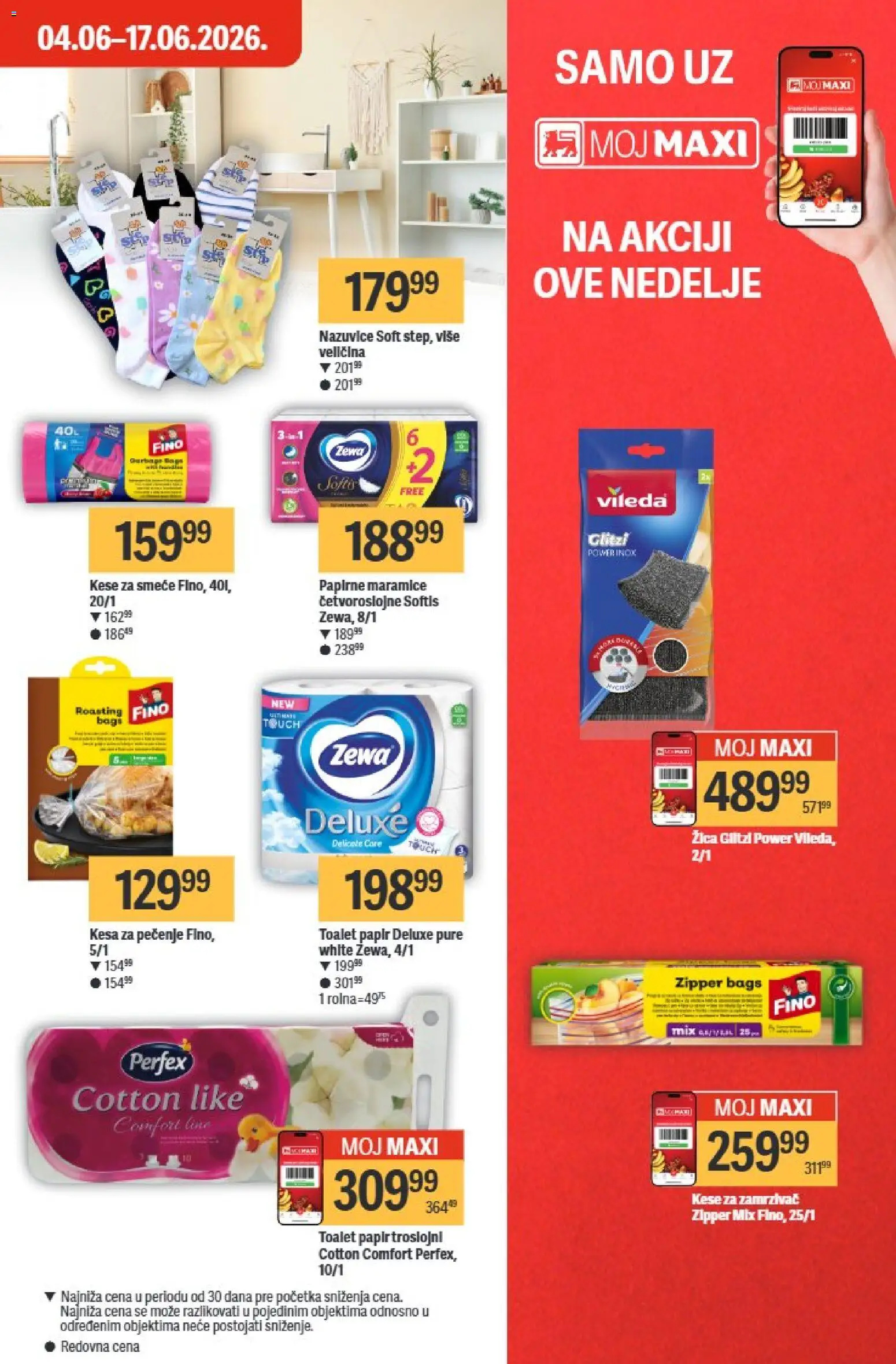Maxi katalog - važi od 11.06.2026 | Strana: 35 | Proizvode: Toalet papir, Zamrzivač, Vileda, Kese za zamrzivač