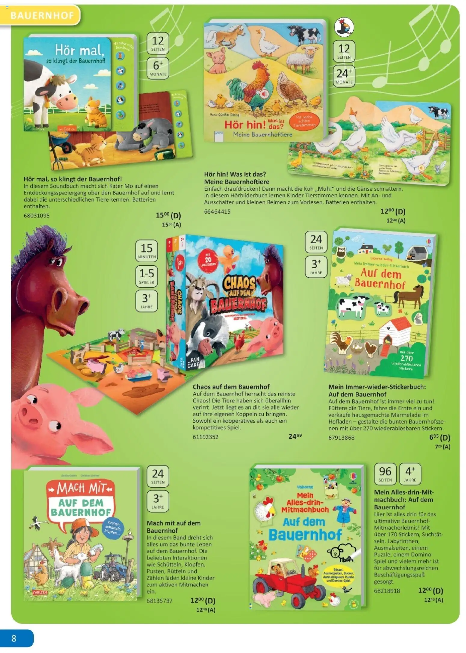 Vedes Spiele-, Buch- und Kreativprospekt – gültig ab 24.08.2026 | Seite: 8 | Produkte: Spiel, Batterien, Marmelade