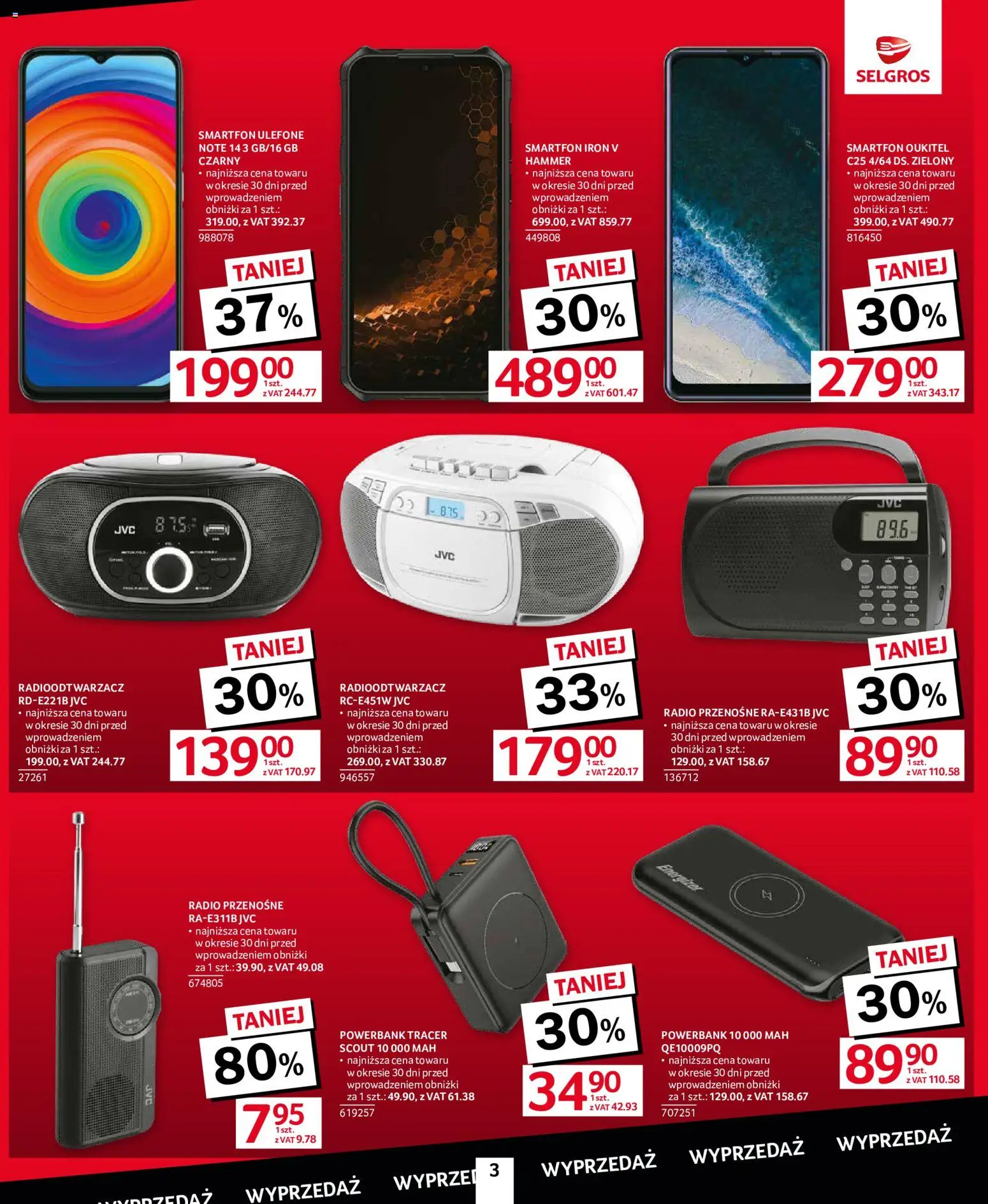 Selgros cash&carry gazetka - Totalna Wyprzedaż od 10.09.2026 | Strona: 3 | Produkty: Smartfon, Radio, Powerbank