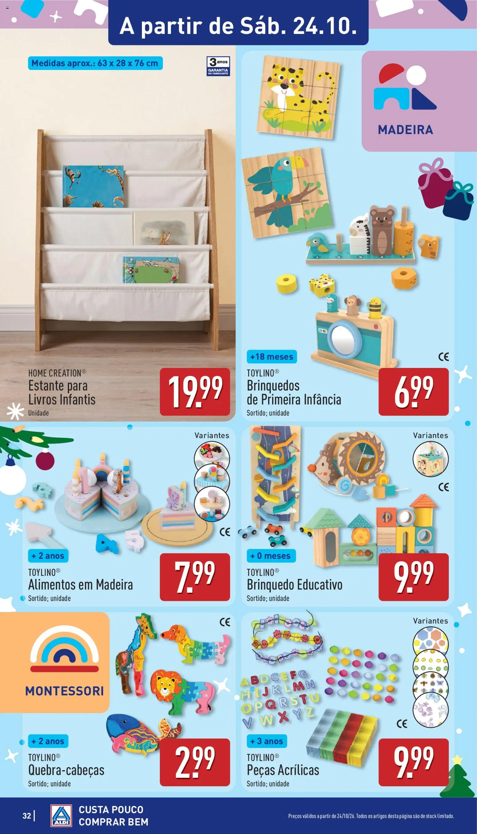 Aldi folheto │ válido de 24/10/2026 | Página: 32 | Produtos: Brinquedos, Livros, Estante
