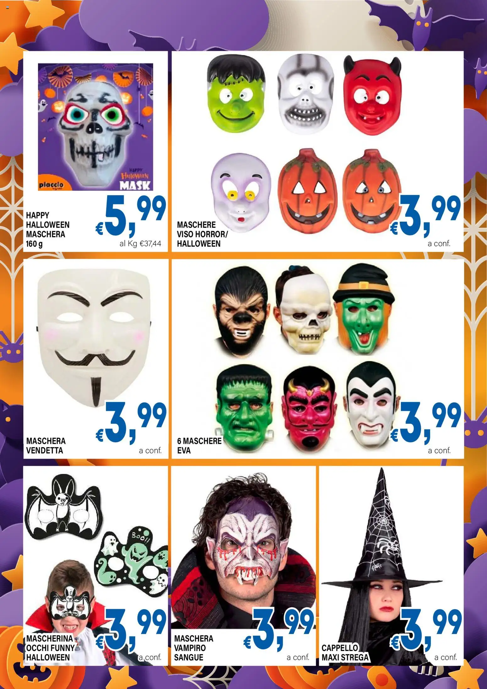 Volantino DEM del 01/10/2026 | Pagina: 8 | Prodotti: Maschera, Maschera viso, Cappello, Maschere