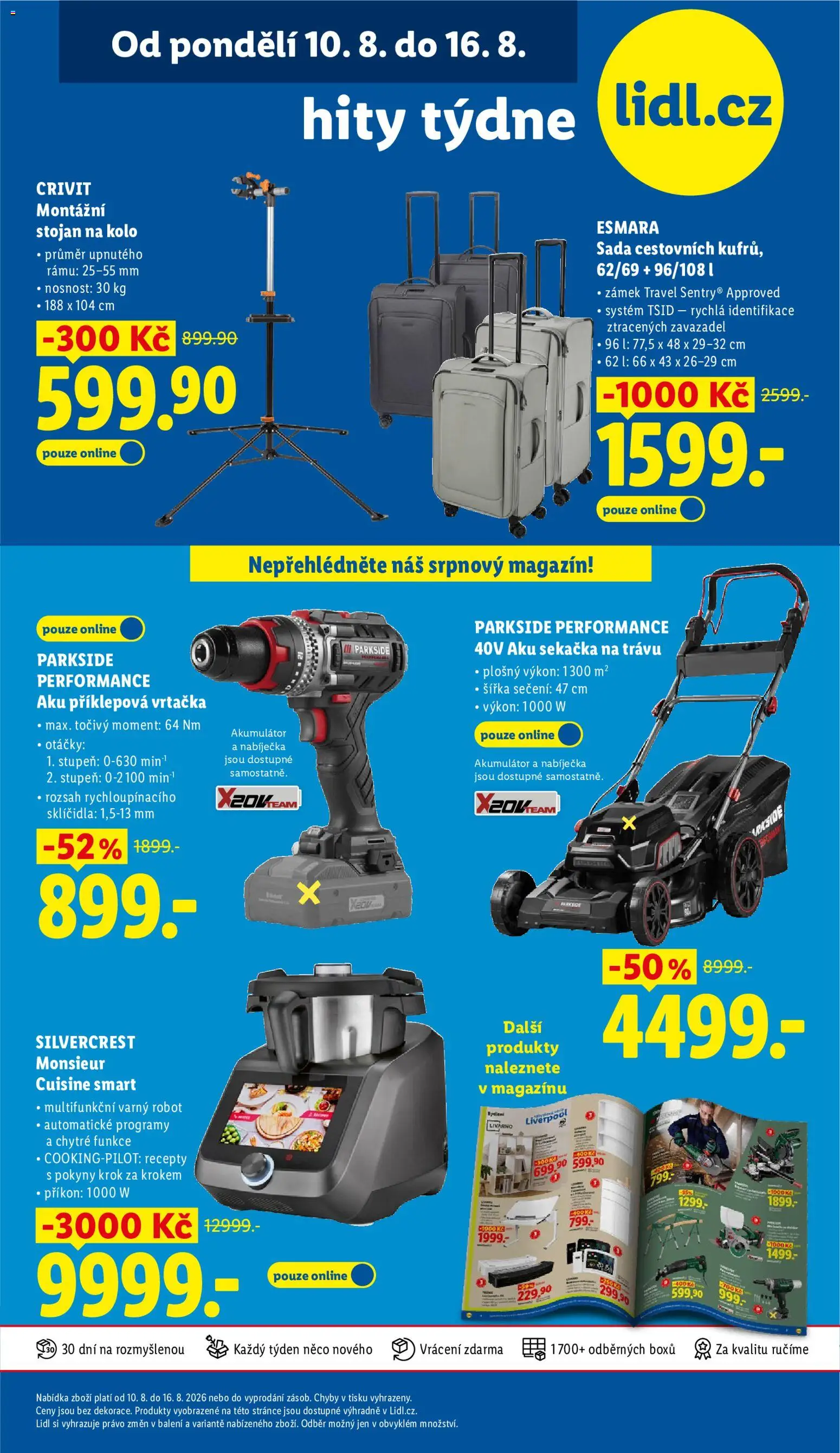 Lidl leták - Spotřební zboží od 10.08.2026 | Strana: 25 | Produkty: Aku příklepová vrtačka, Příklepová vrtačka, Regál, Stojan na kolo