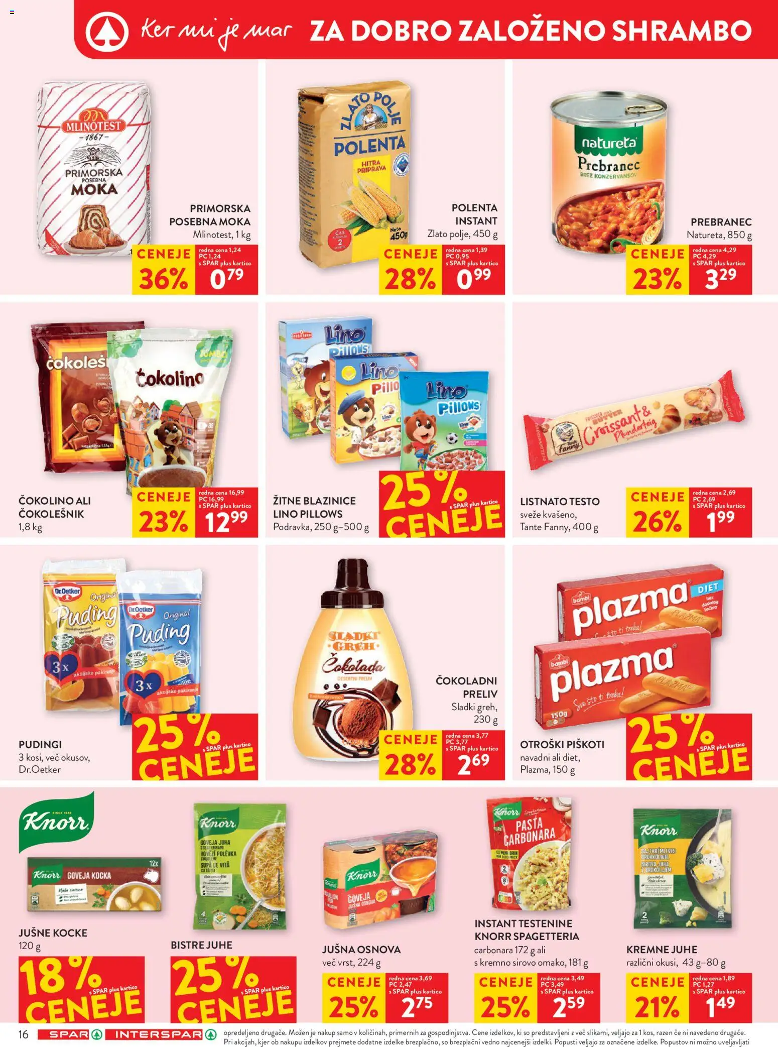 Novi Spar katalog ponudbe – veljaven od 10.06.2026 | Stran: 24 | Izdelki: Moka, Puding, Čokolešnik, Polenta