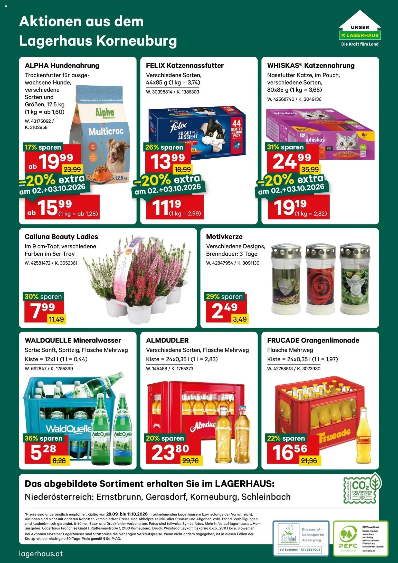 Lagerhaus - Wochen Angebote gültig ab 28.09.2026 | Seite: 8 | Produkte: Mineralwasser