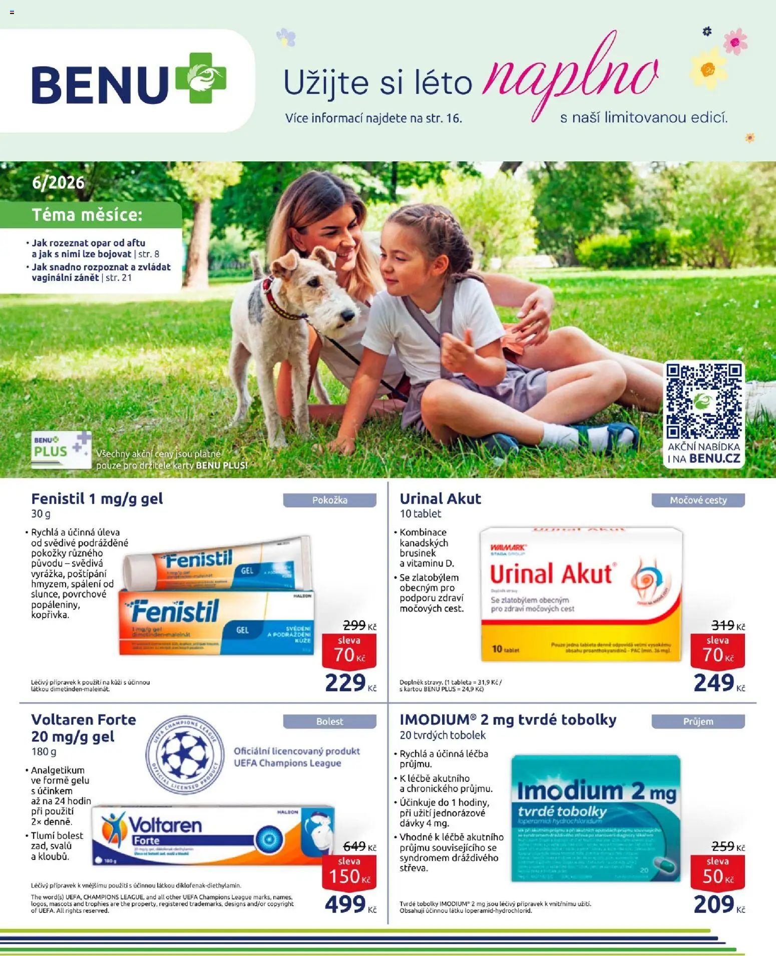 Benu leták od 01.06.2026 | Strana: 1 | Produkty: Voltaren Forte, Tablet, Karty