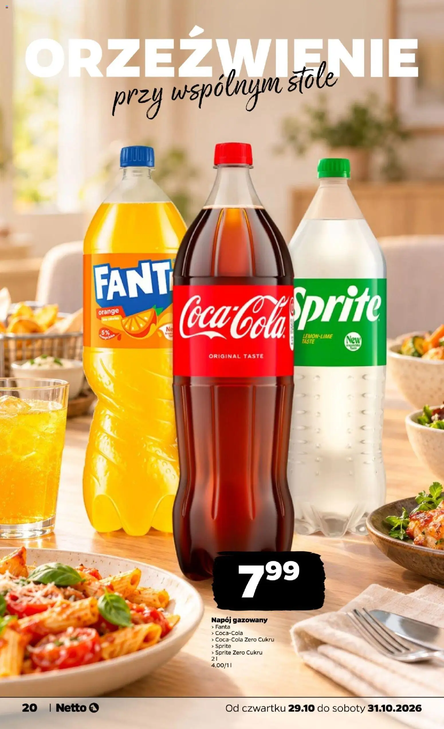 Netto gazetka od czwartku od 29.10.2026 | Strona: 20 | Produkty: Sprite, Fanta