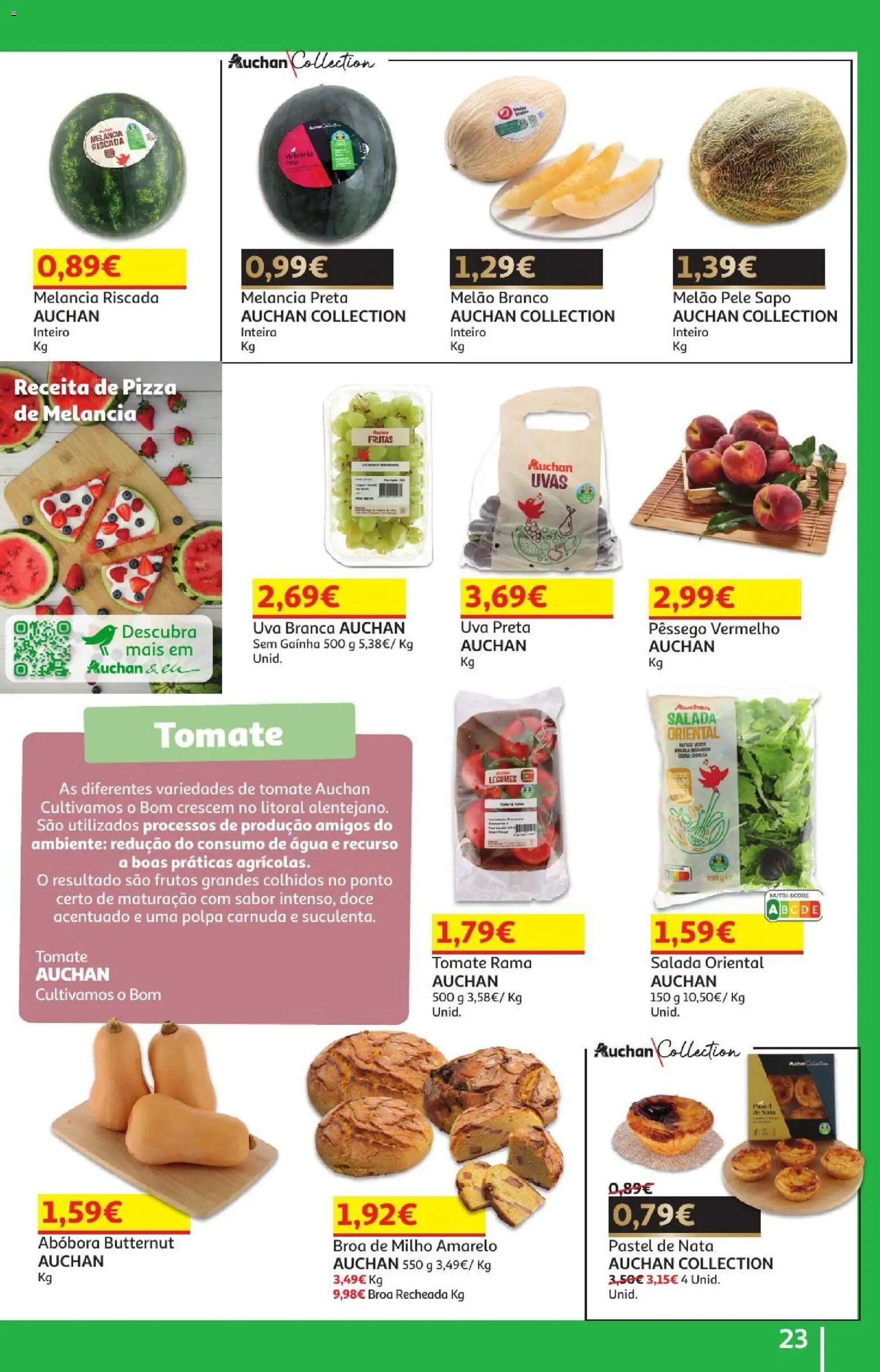 Auchan - Férias de Verão  Casa Verão │ válido de 22/07/2026 | Página: 23 | Produtos: Nata, Melão, Milho, Salada