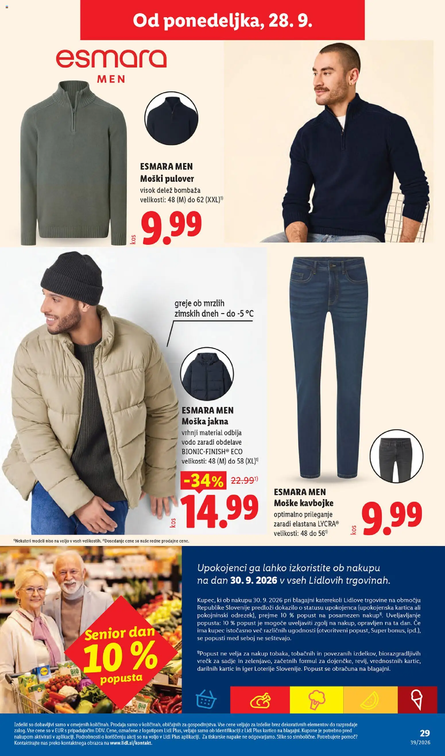 Novi Lidl katalog ponudbe – veljaven od 24.09.2026 | Stran: 57 | Izdelki: Pulover, Jakna, Sadje, Kavbojke
