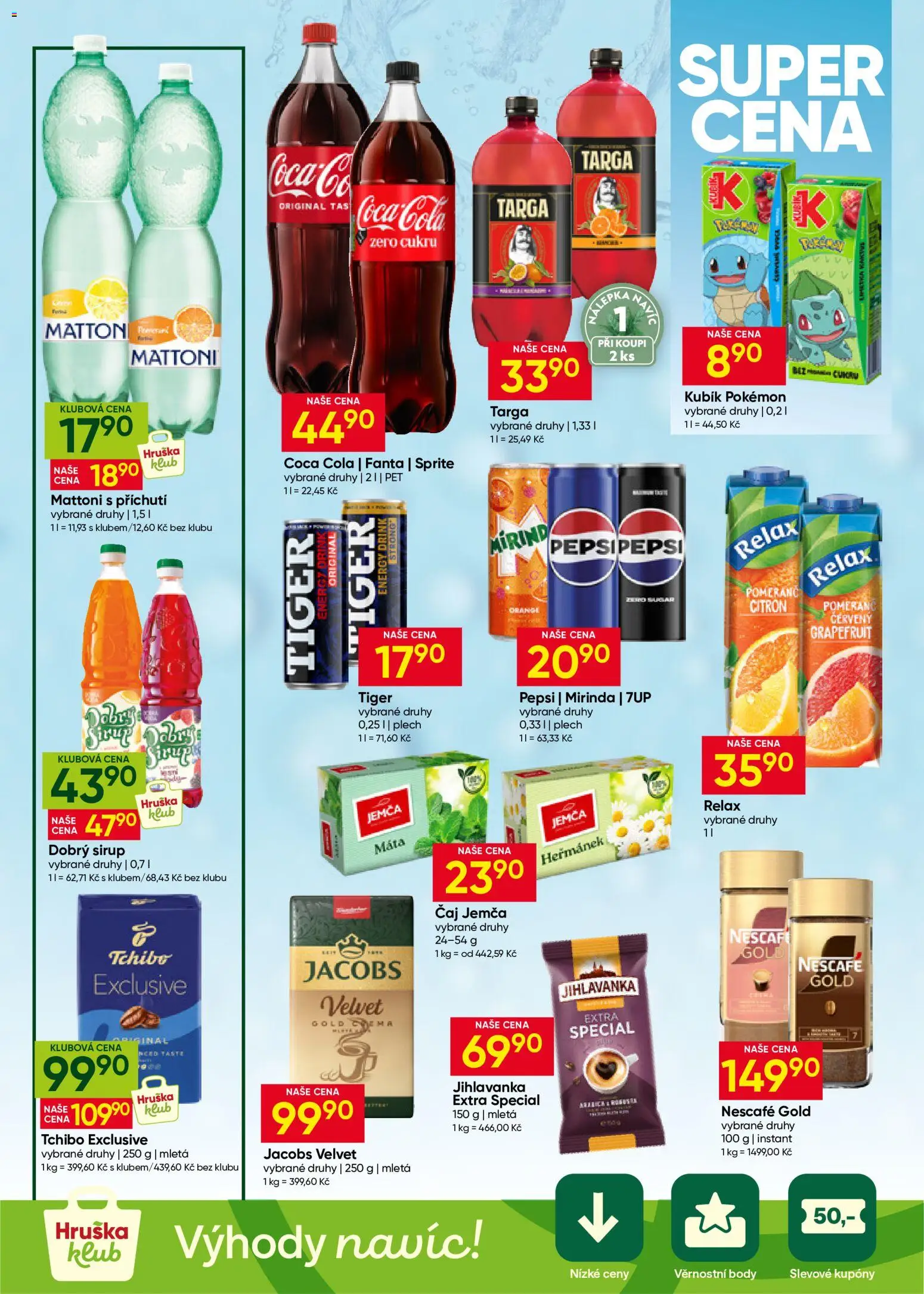 Hruška leták od 14.10.2026 | Strana: 9 | Produkty: Mattoni, Tchibo, Plech, Energy drink