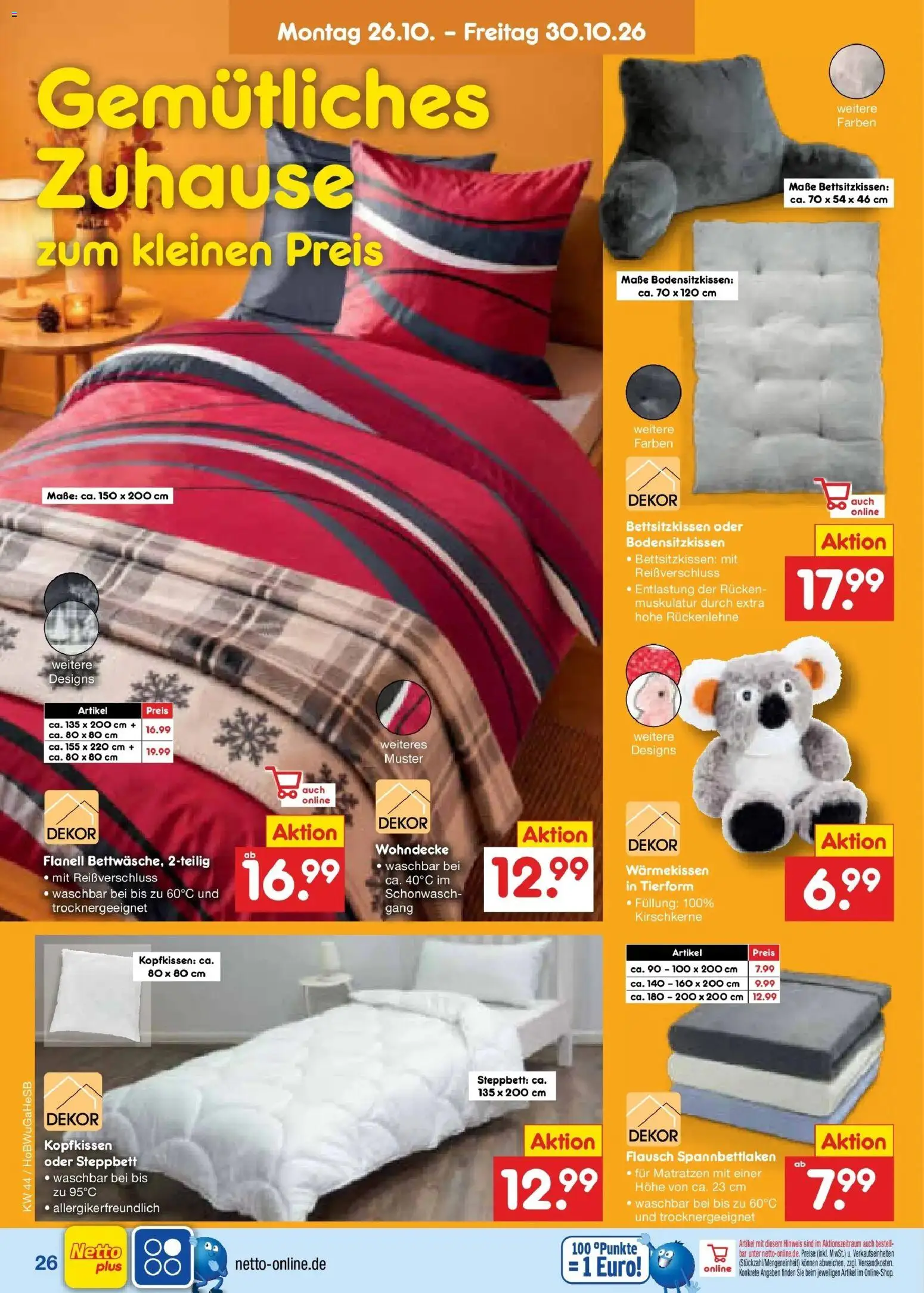 Netto Marken-Discount Prospekt Hannover – gültig ab 26.10.2026 | Seite: 36 | Produkte: Kopfkissen