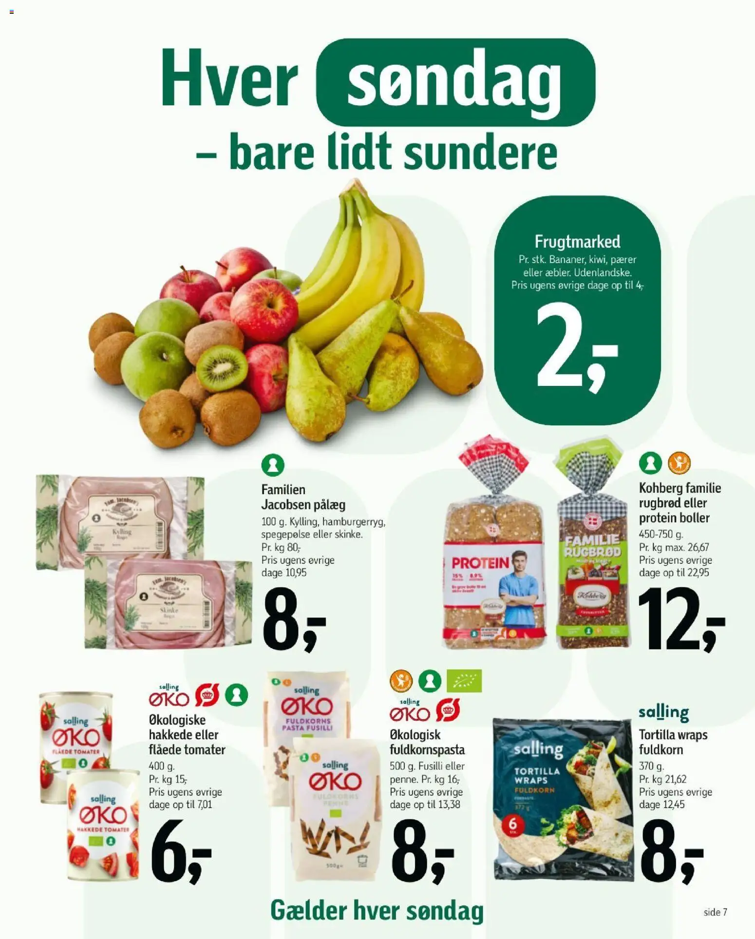 Føtex tilbudsavis – gyldig fra 31/07/2026 | Side: 7 | Produkter: Pasta, Pålæg, Spegepølse, Rugbrød