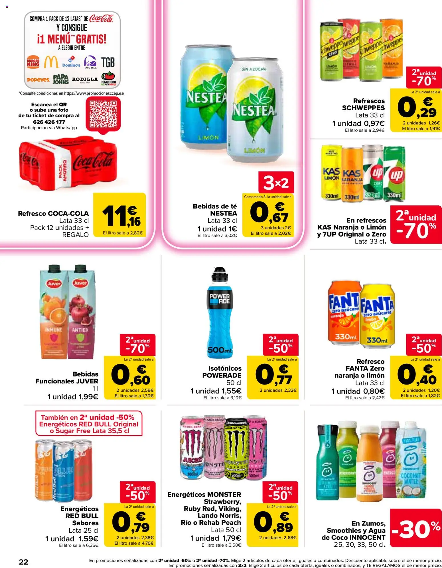 Carrefour Market folleto │ válido desde el 26/08/2026 | Página: 22 | Productos: Red Bull, Limón, Azúcar, Agua
