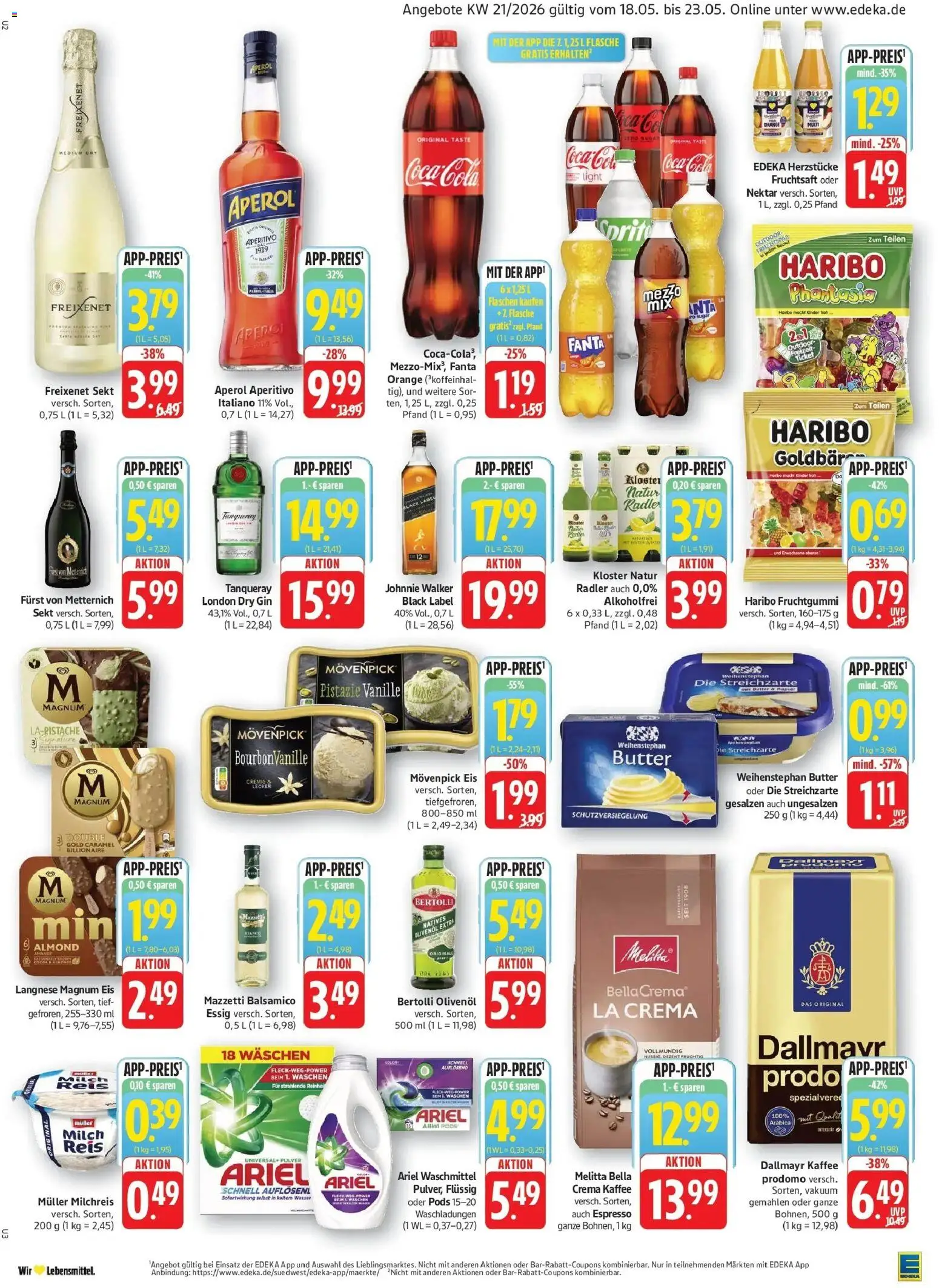 E center Prospekt Göppingen – gültig ab 17.05.2026 | Seite: 6 | Produkte: Freixenet, Balsamico, Bertolli olivenol, Dallmayr