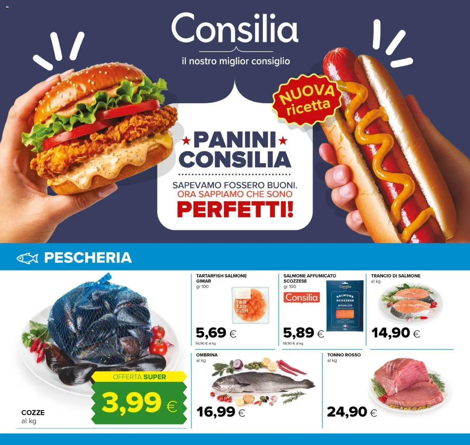 Volantino Tigre del 04.06.2026 | Pagina: 4 | Prodotti: Salmone affumicato, Salmone, Cozze, Tonno