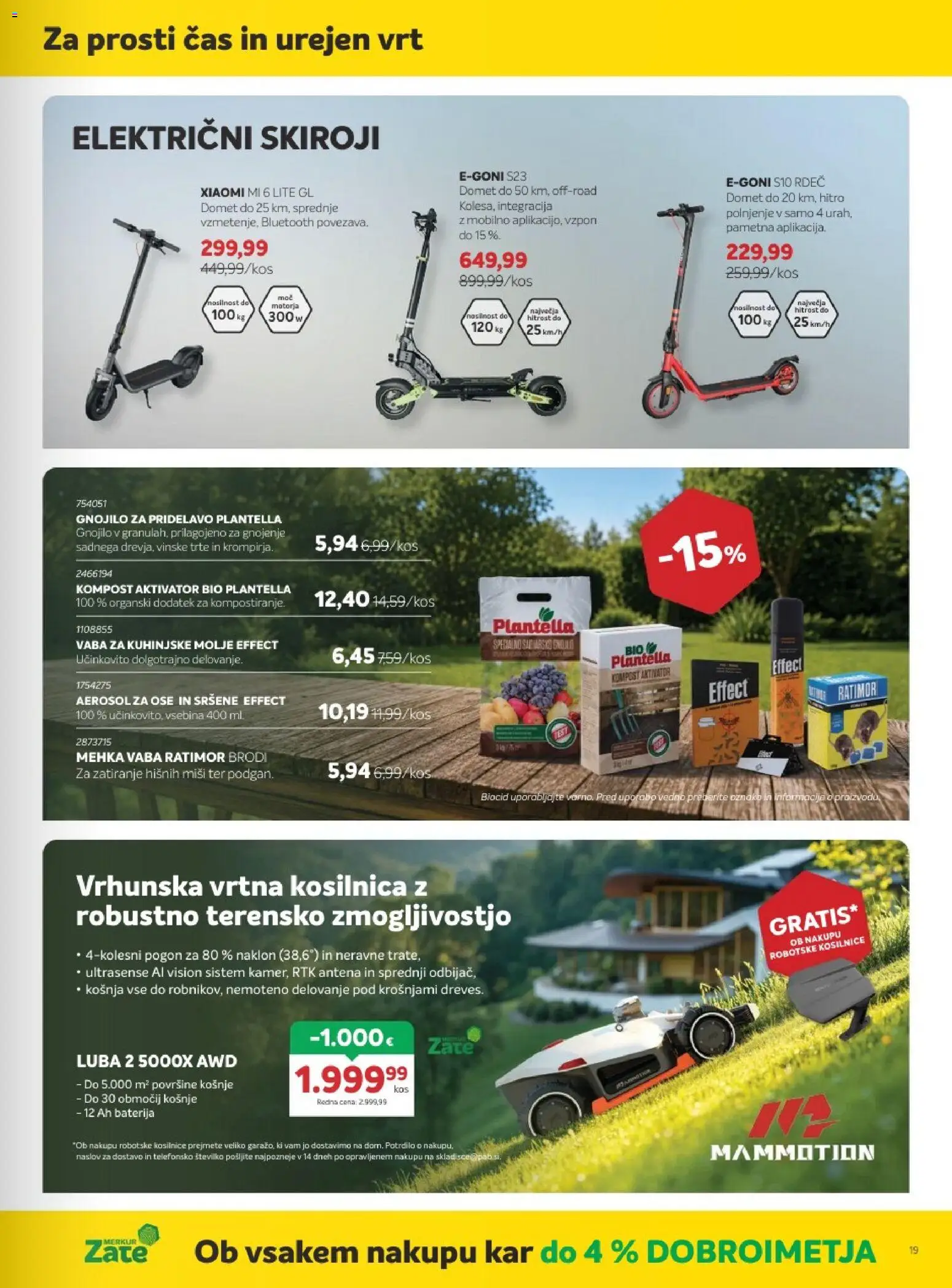 Novi Merkur katalog ponudbe – veljaven od 02.09.2026 | Stran: 19 | Izdelki: Baterija, Kompost, Kosilnica