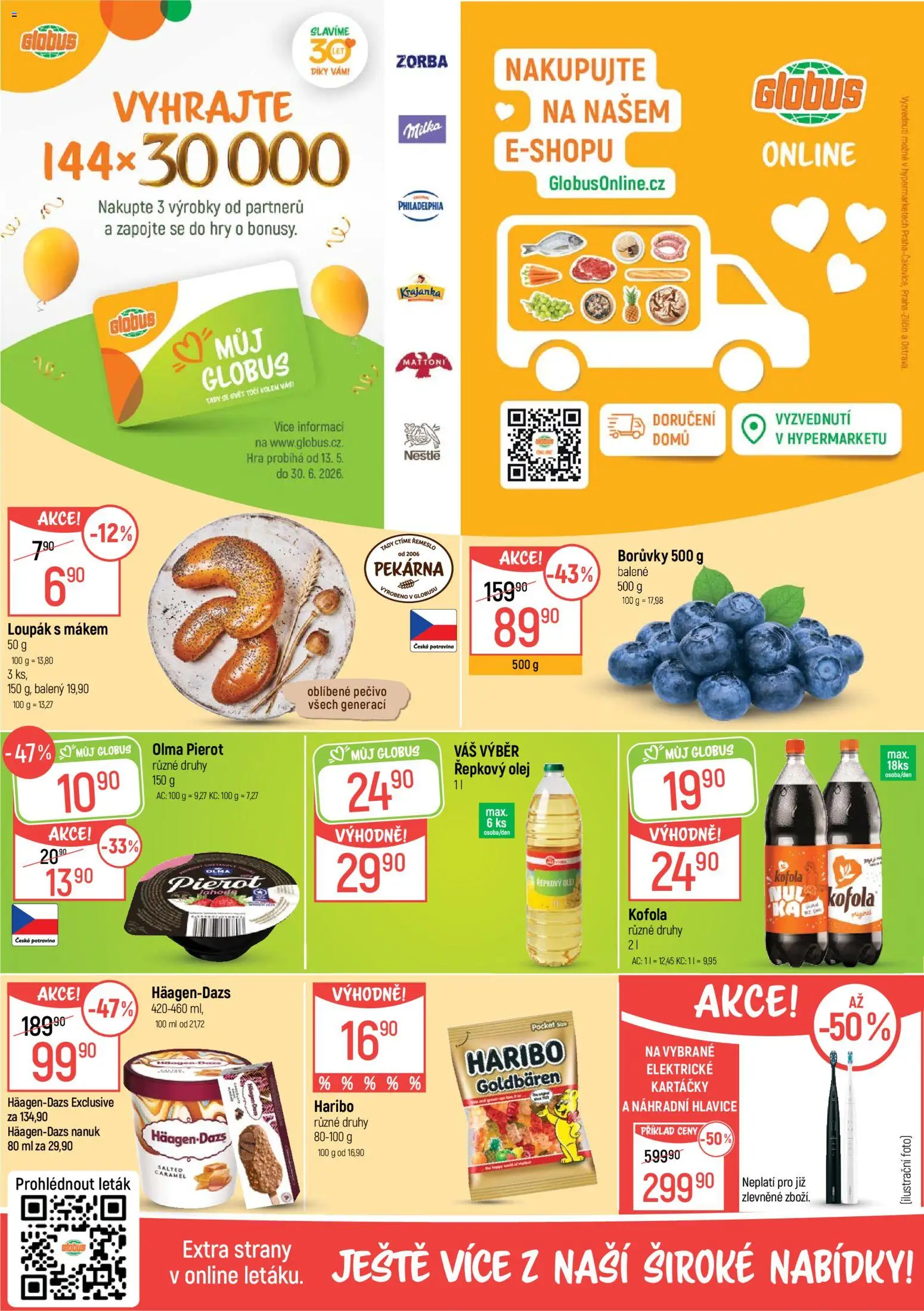 Globus leták - Praha Čakovice od 27.05.2026 | Strana: 2 | Produkty: Olej, Řepkový olej, Hra, Pečivo